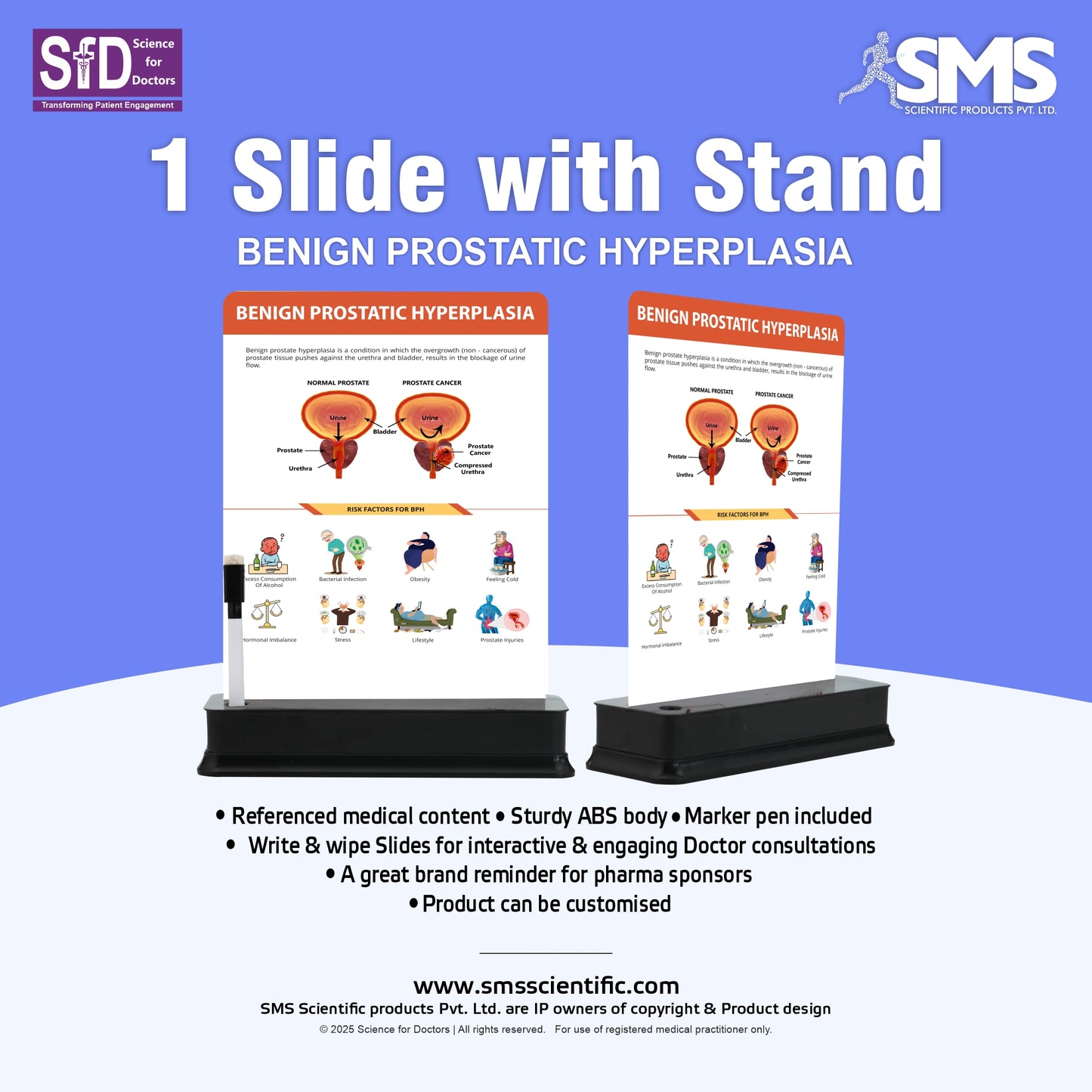 Benign Prostatic Hyperplasia : 1 Slide With Stand