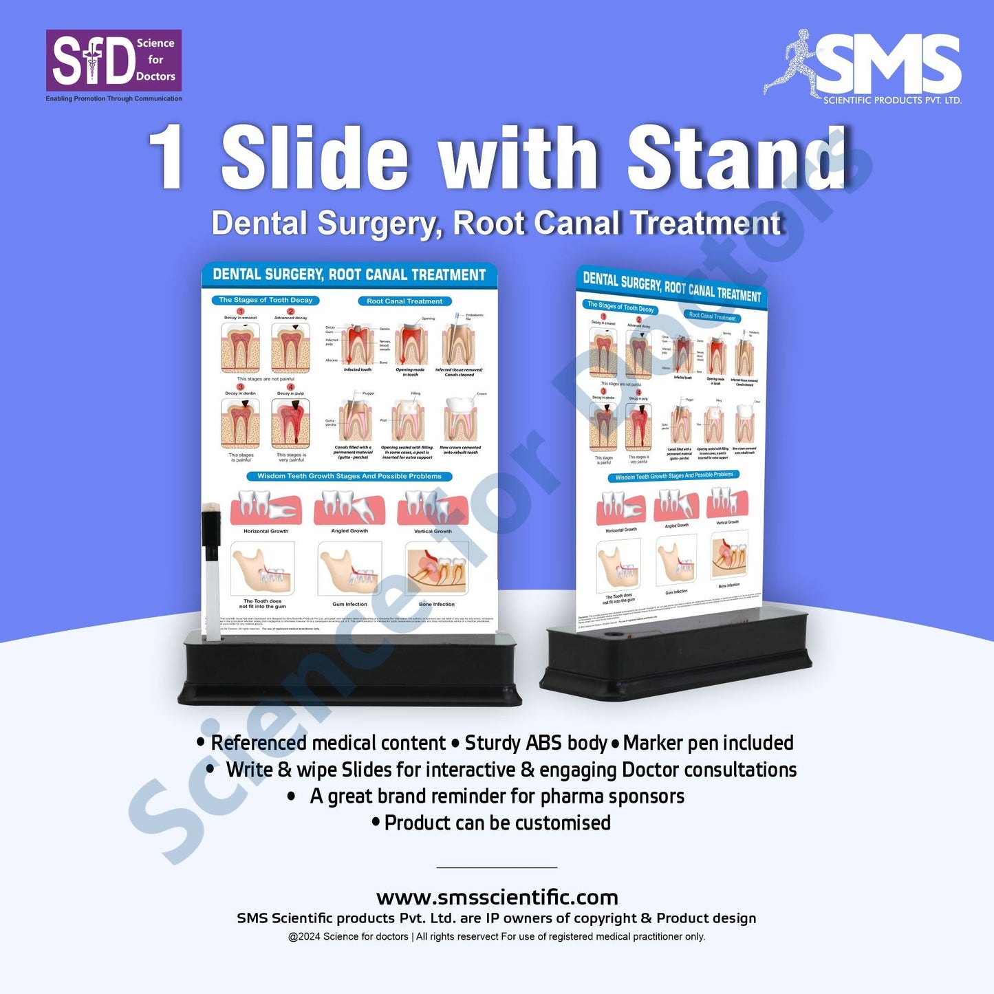 Dental Surgery, Root Canal Treatment : 1 Slide on stand