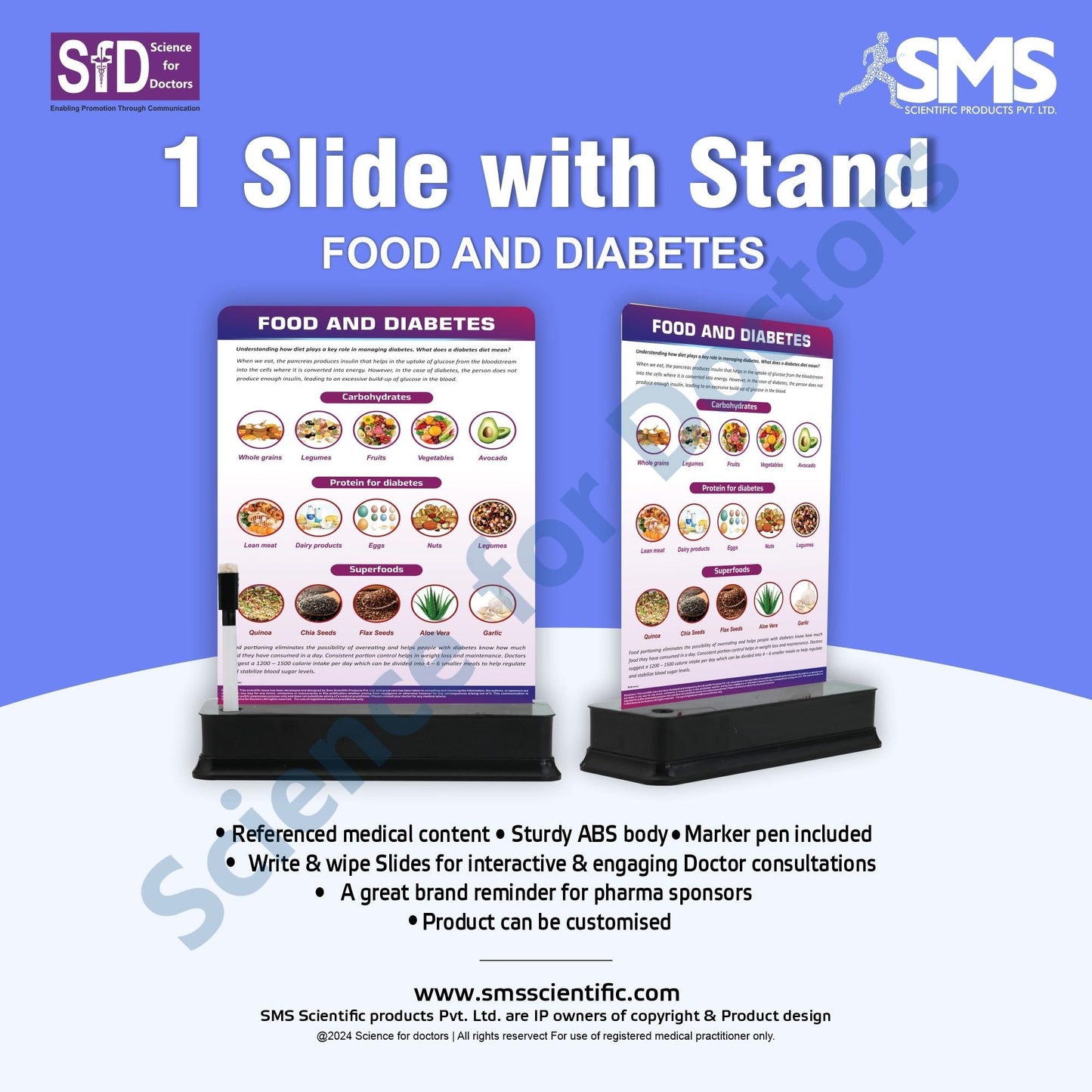 Food And Diabetes: 1 Slide on stand