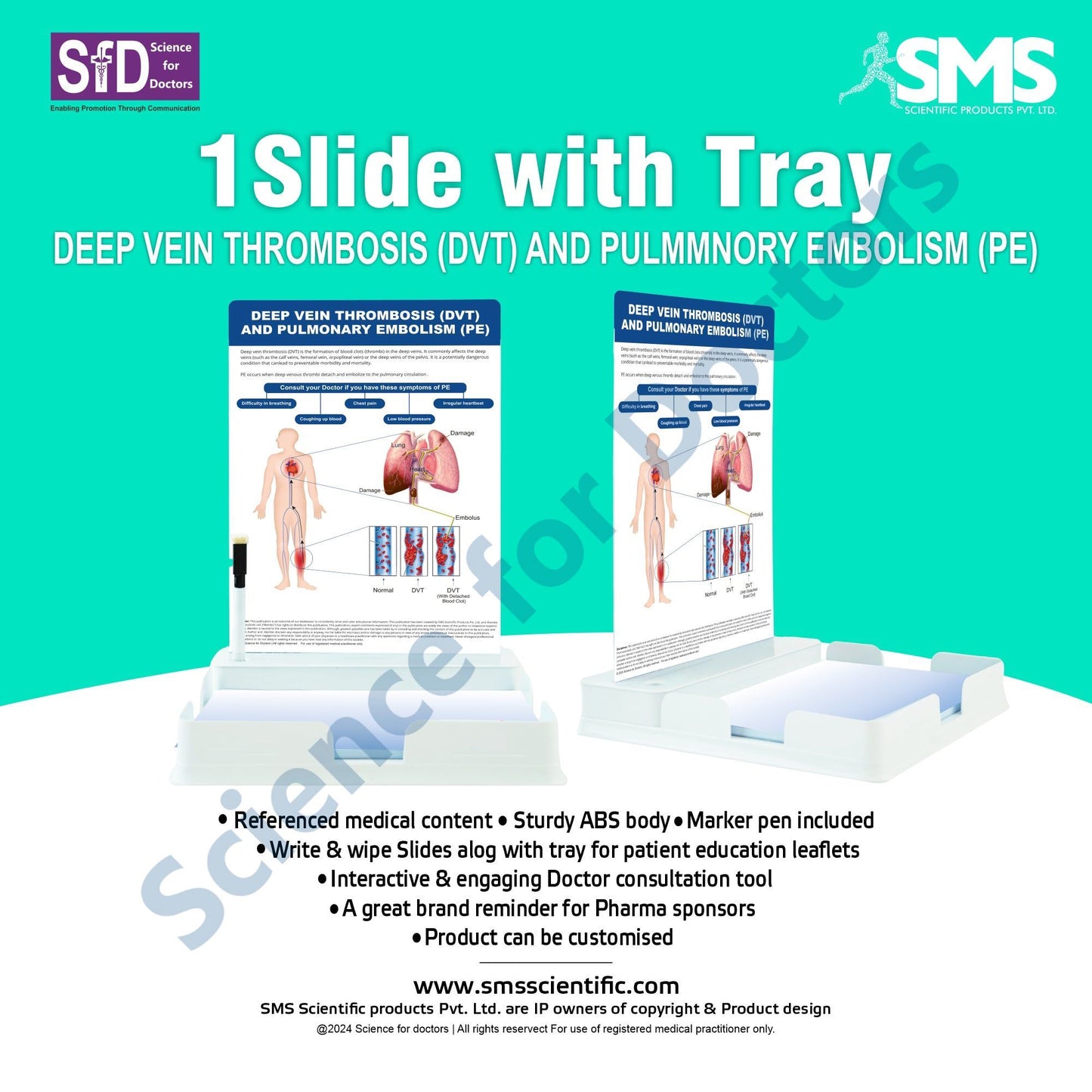 Deep Vein Thrombosis (DVT): 1 Slide with Patient Leaflet Tray