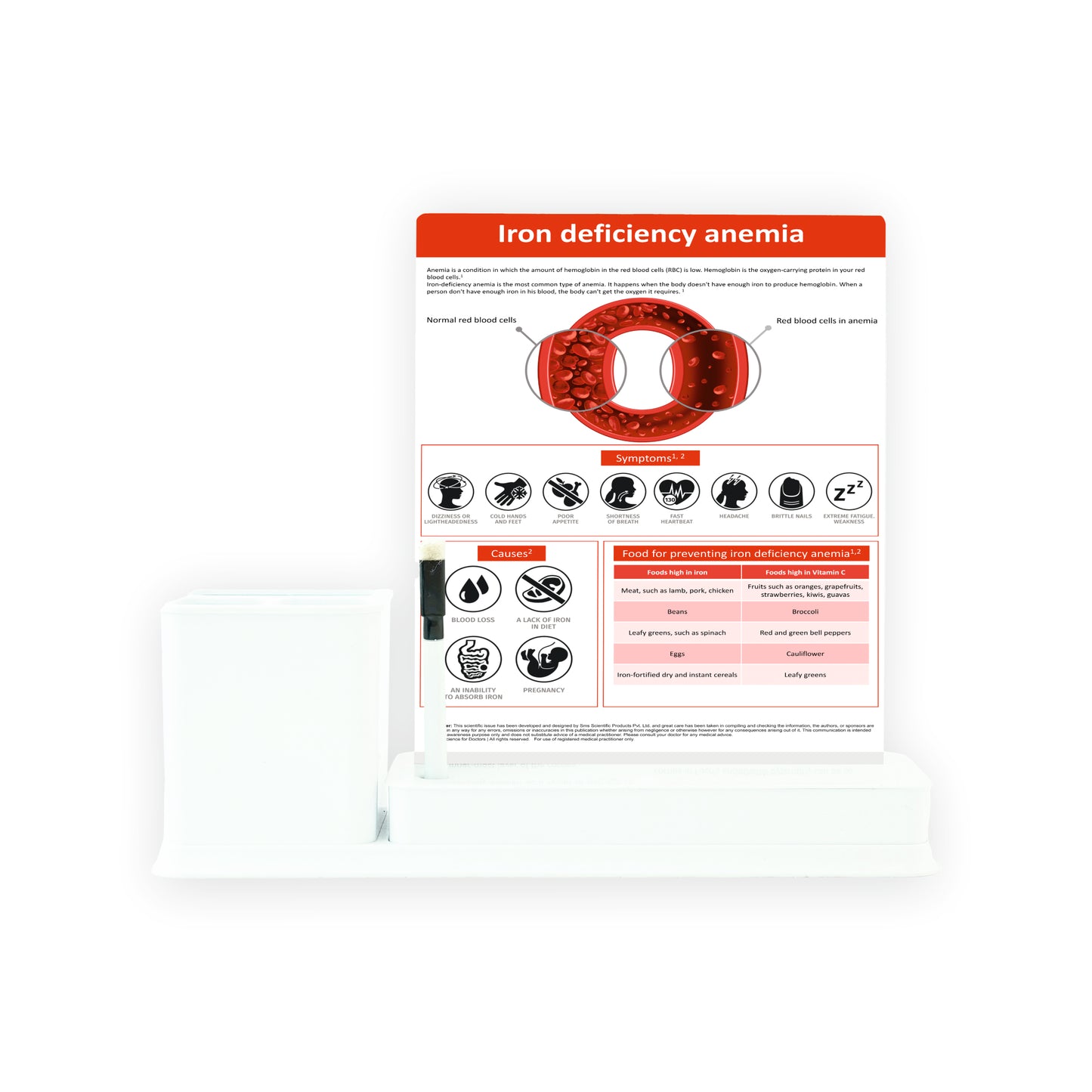 Iron Deficiency Anemia: 1 Slide Write And Wipe With Stationary Stand