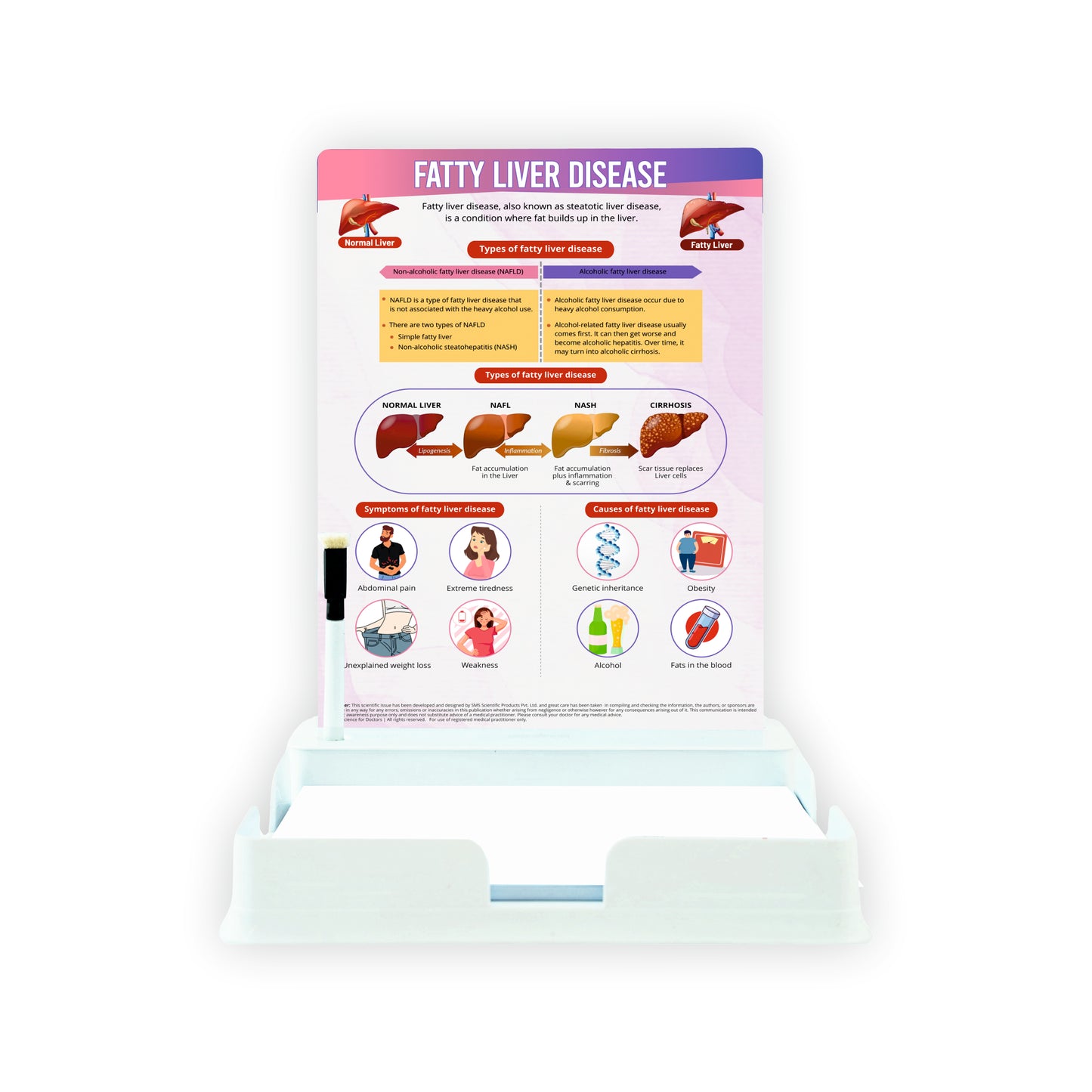 Fatty Liver Disease: One slide with Patient Leaflet Tray