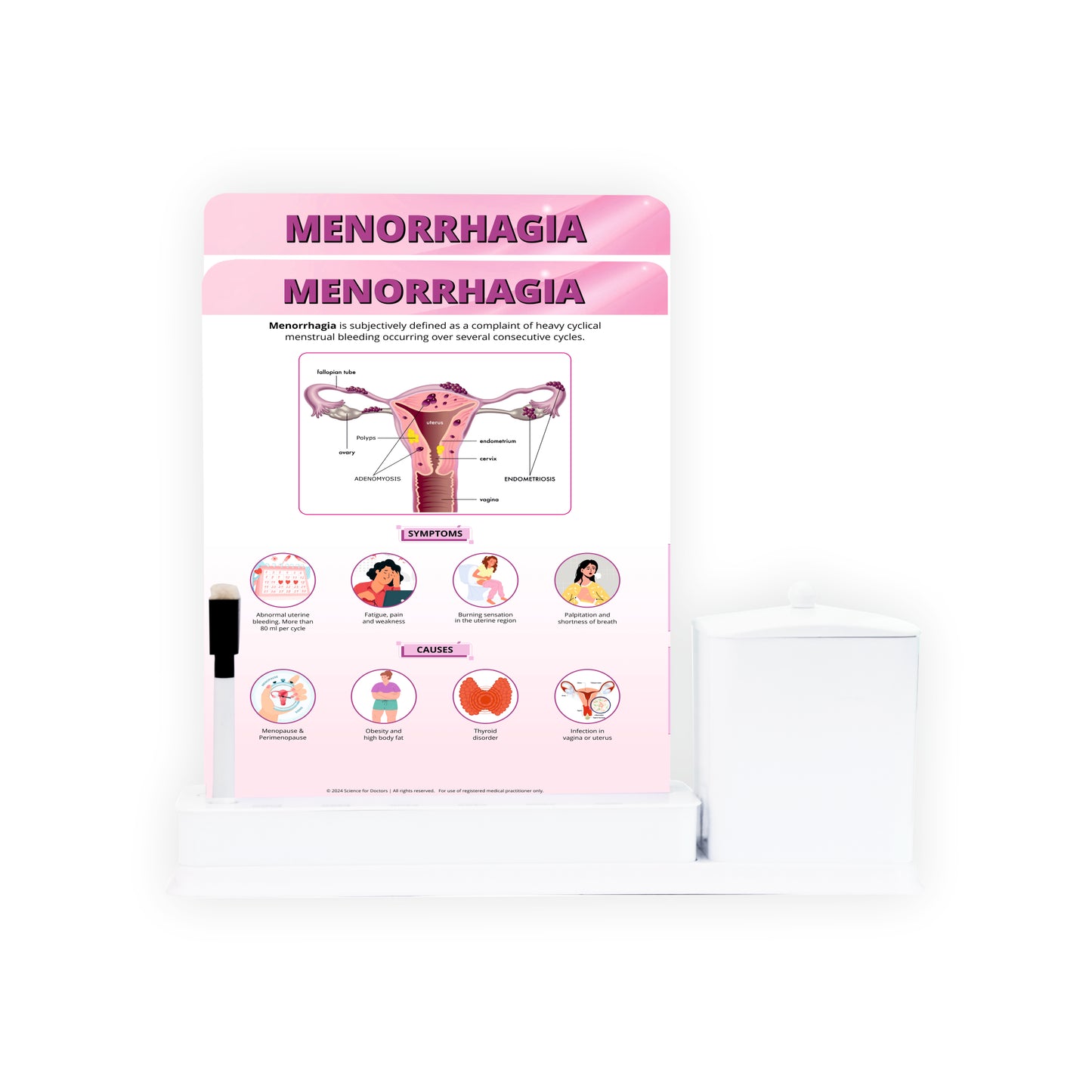 Menorrhagia: 2 Slide Write Wipe With Utility Container