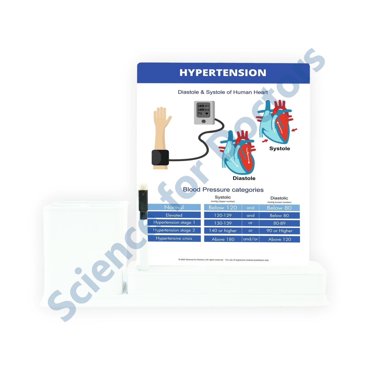 Hypertension: 1 Slides Write & Wipe with Stationary Stand