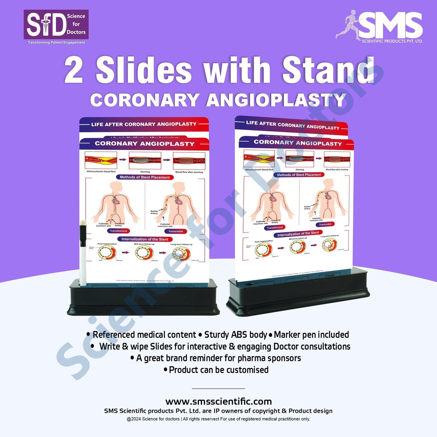 CORONARY ANGIOPLASTY: 2 slide on stand