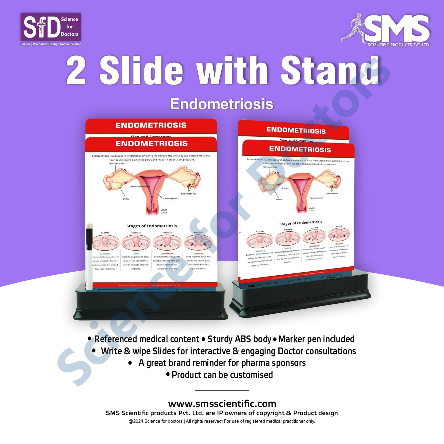 Endometriosis (1): 2 Slide on stand