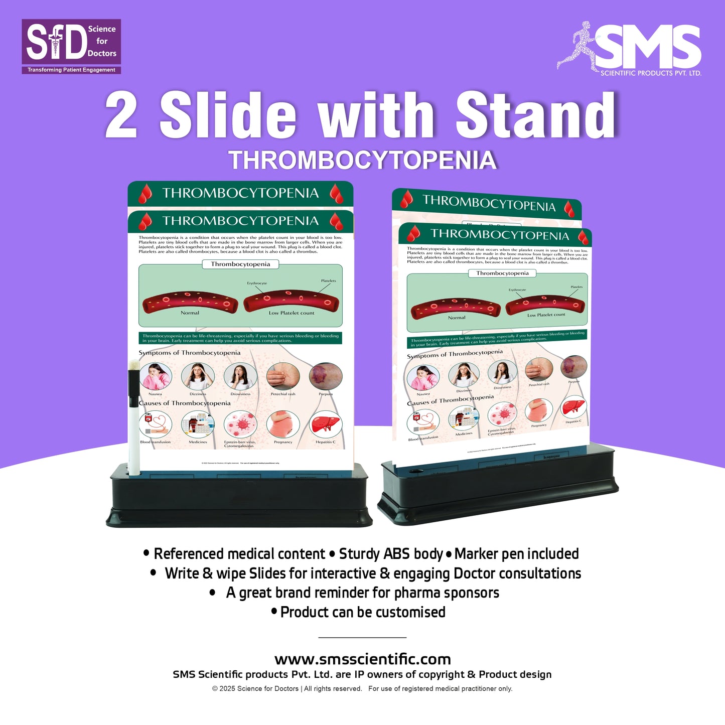 Thrombocytopenia: 2 Slides With Stand