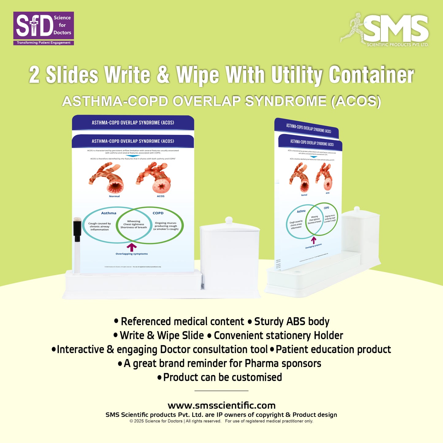 Asthma-COPD Overlap Syndrome (ACOS): 2 Slide Write Wipe With Utility Container