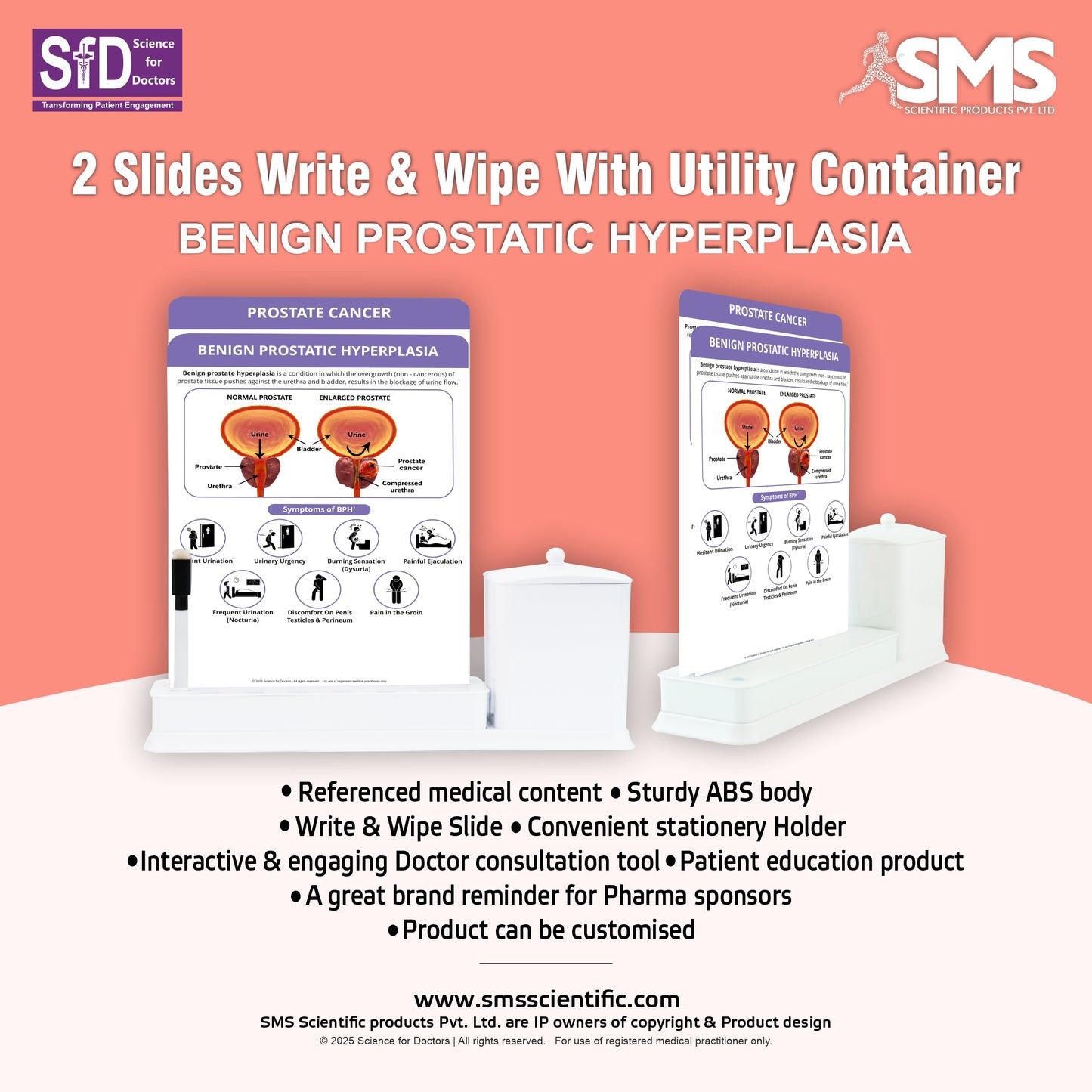 Benign Prostatic Hyperplasia_1 : 2 Slide Write Wipe With Utility Container