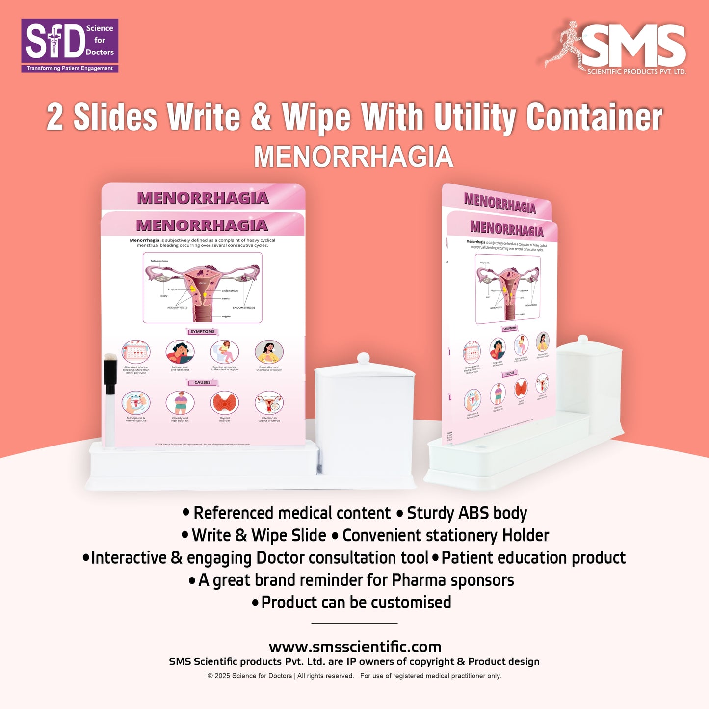 Menorrhagia: 2 Slide Write Wipe With Utility Container