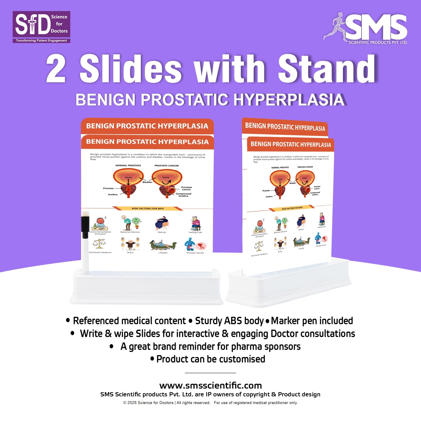 Benign Prostatic Hyperplasia : 2 Slides With Stand