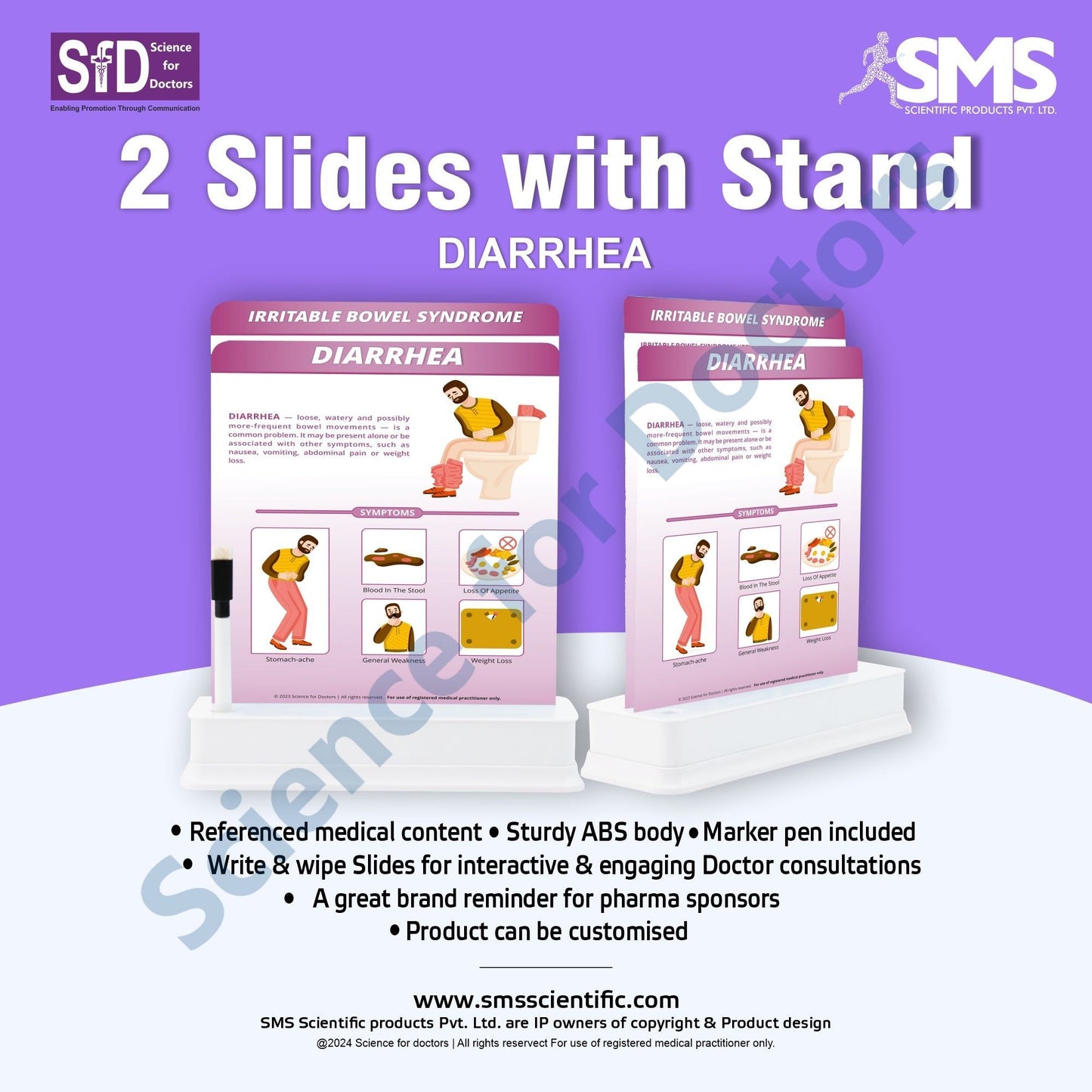 Diarrhea: 2 Slides on stand