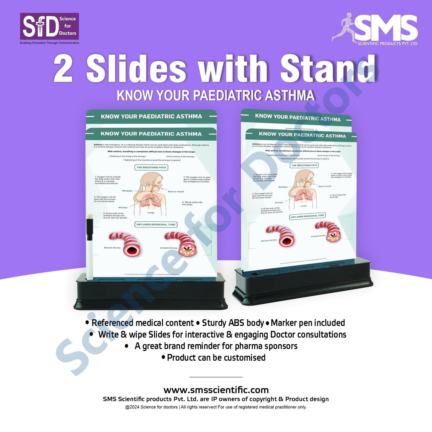 Know Your Pediatric Asthma: 2 Slides on stand