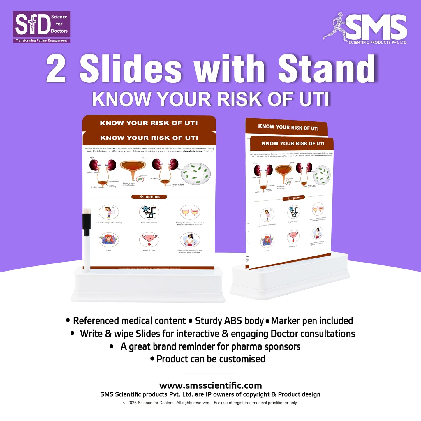 Know Your Risk of UTI: 2 Slides With Stand