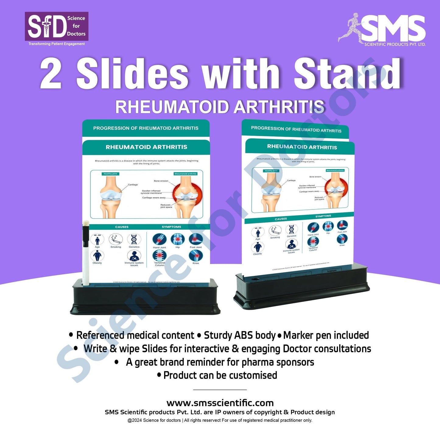 Rheumatoid Arthritis: 2 Slides on stand