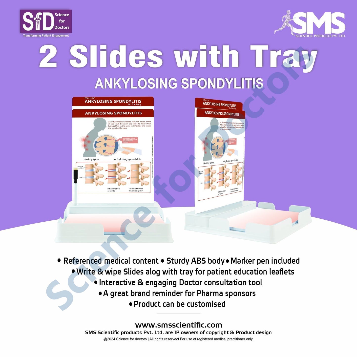 Ankylosing Spondylitis: 2 Slides Patient Leaflet Tray