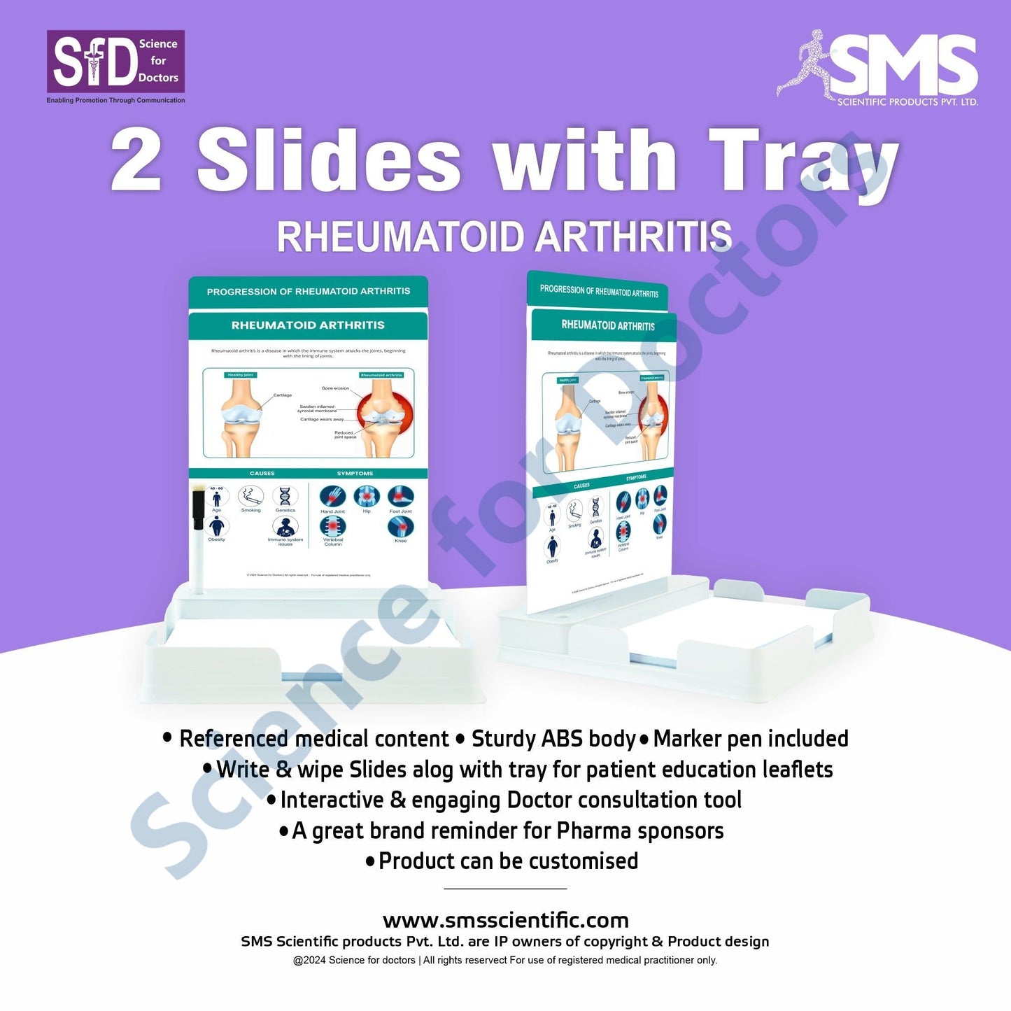 Rheumatoid Arthritis: 2 Slides Patient Leaflet Tray