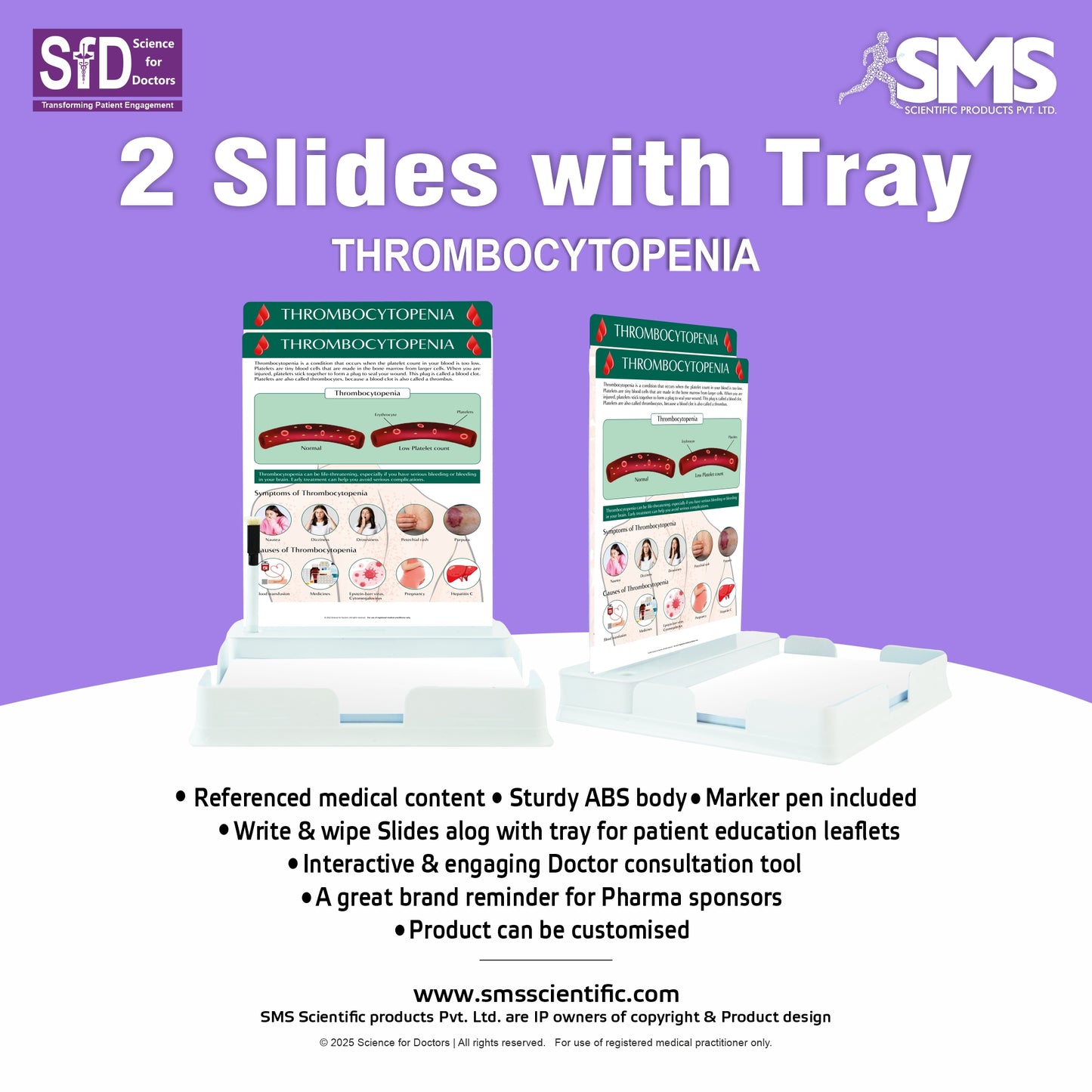 Thrombocytopenia: 2 Slides With Tray