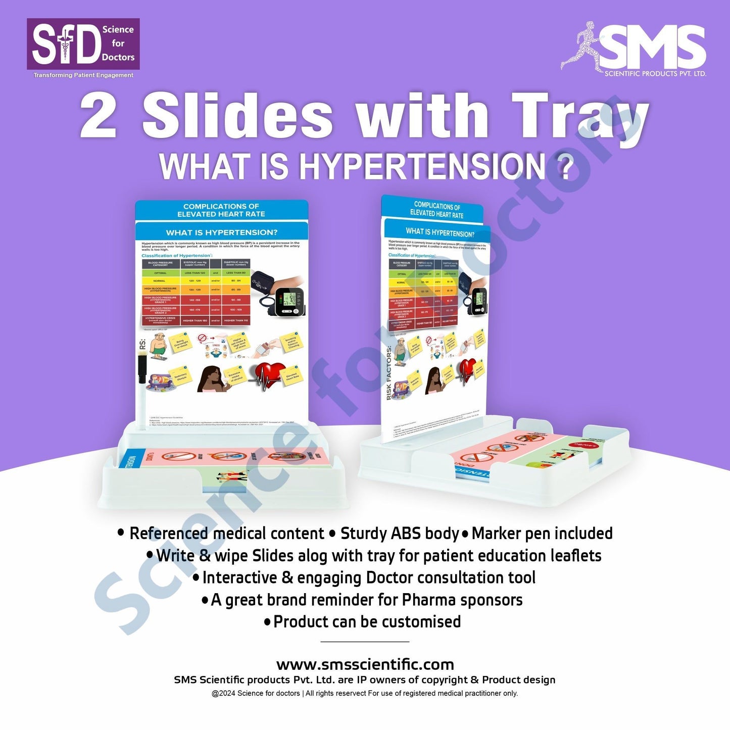 What is hypertension: 2 Slides Patient Leaflet Tray