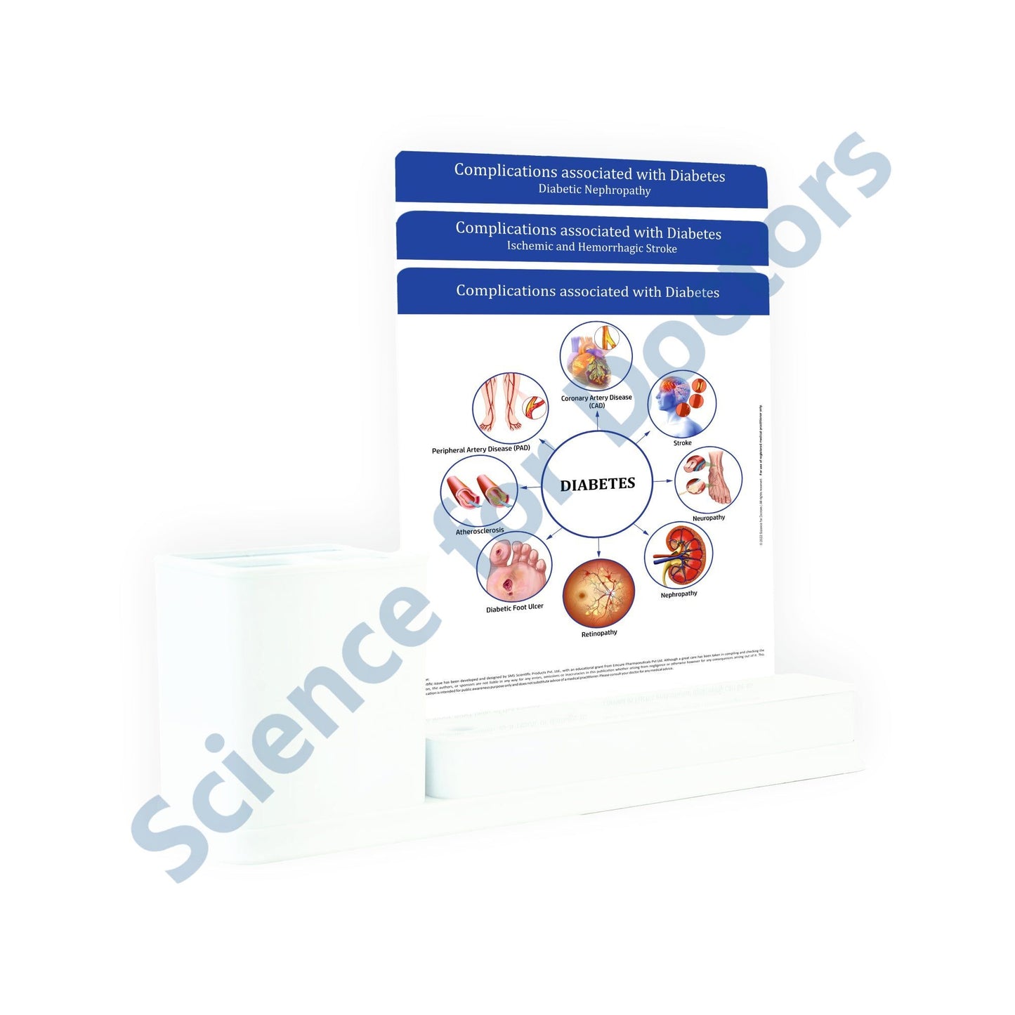 3 Slide Write Wipe With Stationery Stand - Complications of Diabetes