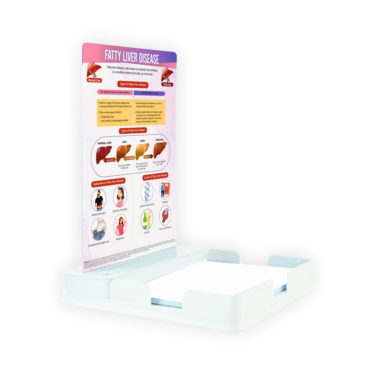 Fatty Liver Disease: One slide with Patient Leaflet Tray