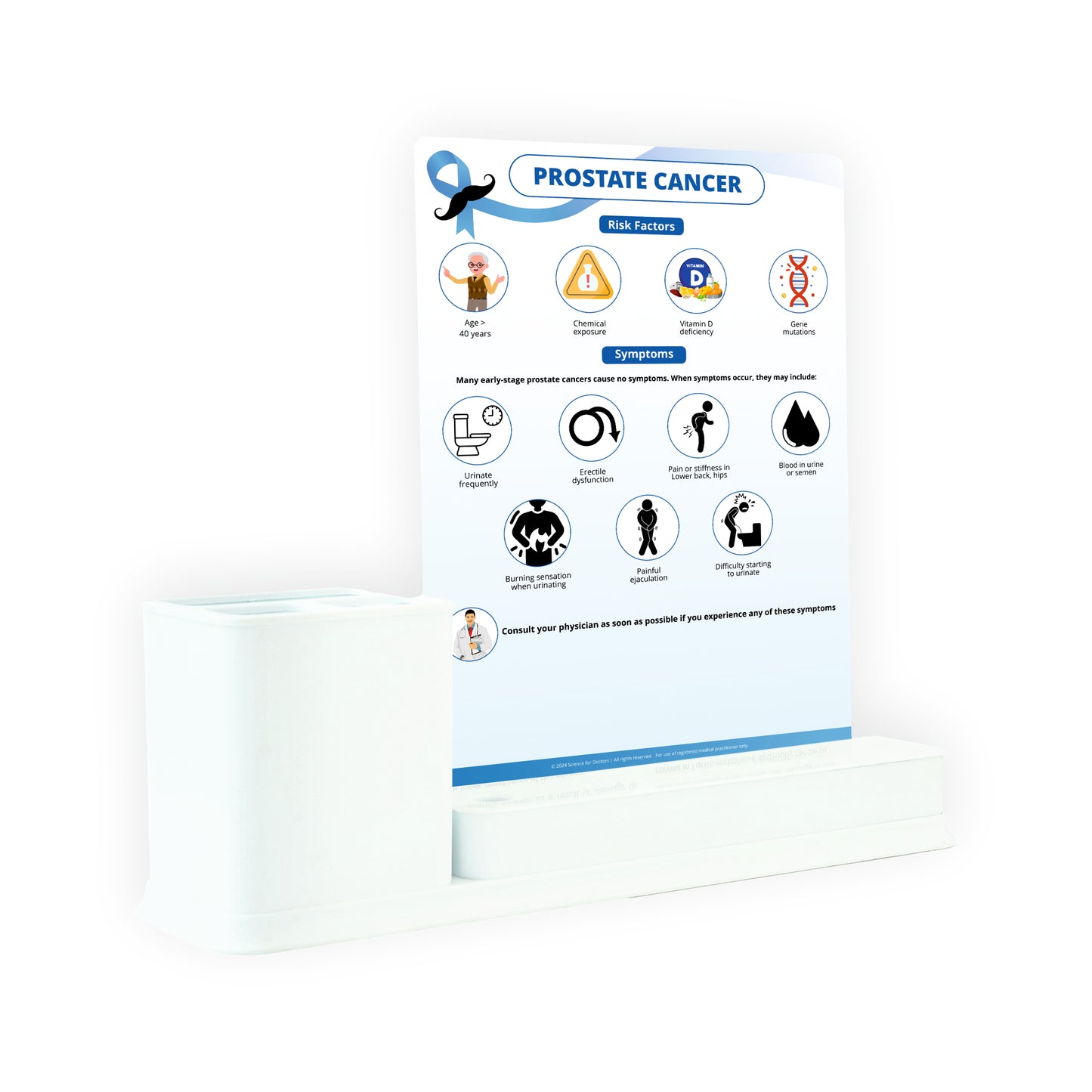 Prostate Cancer: 1 Slides Write & Wipe with Stationary Stand