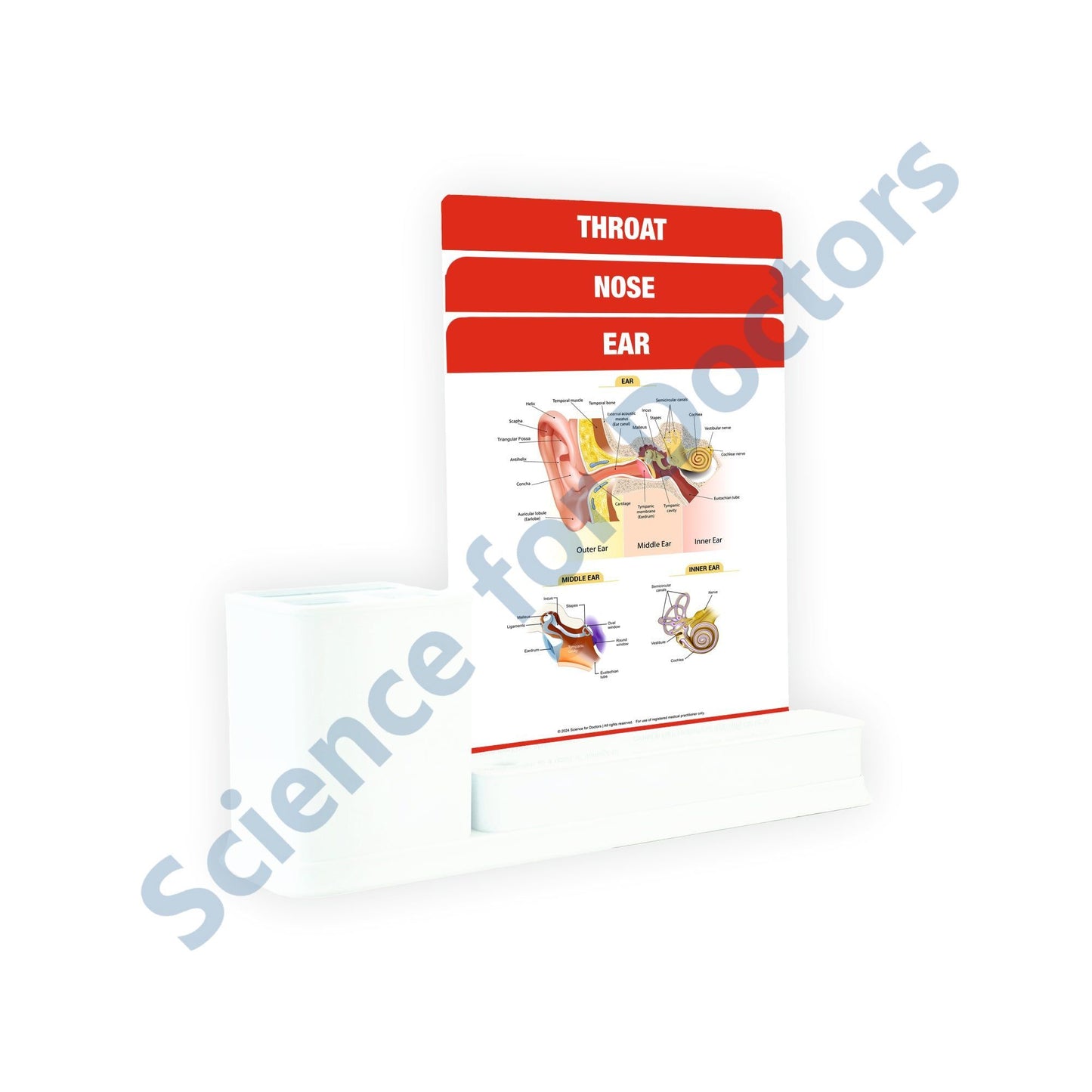 3 Slide Write Wipe With Stationery Stand - EAR