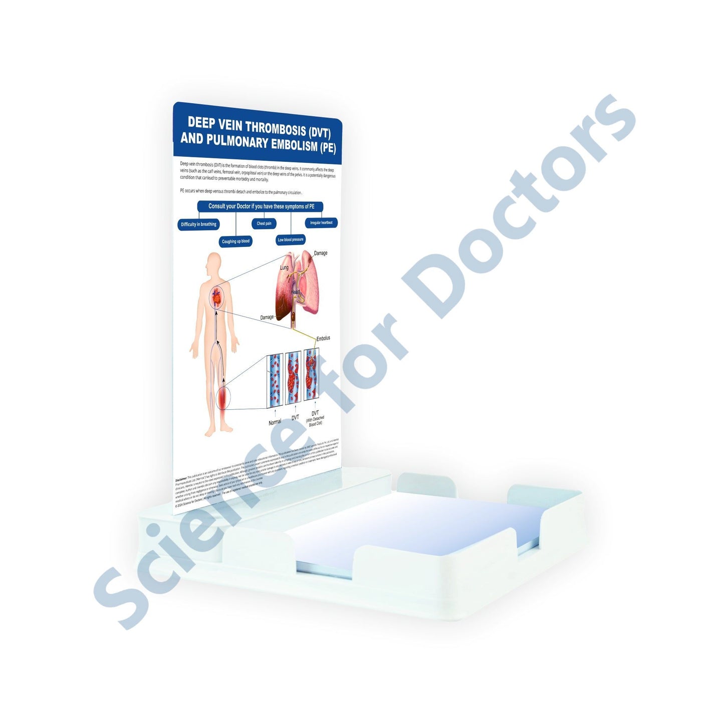 Deep Vein Thrombosis (DVT): 1 Slide with Patient Leaflet Tray