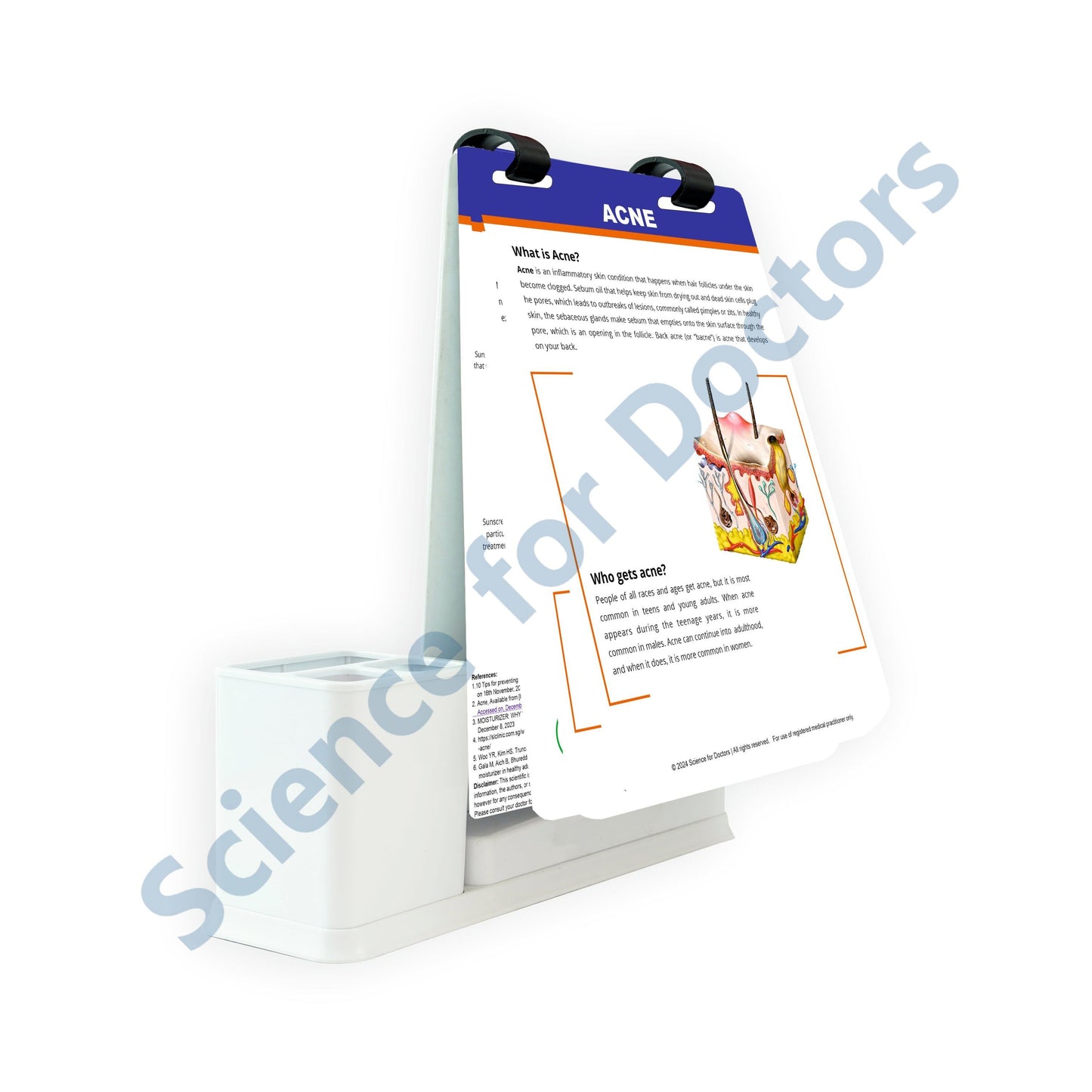 OSTEOPOROSIS: A4 Flip Wipe With Stationary Stand