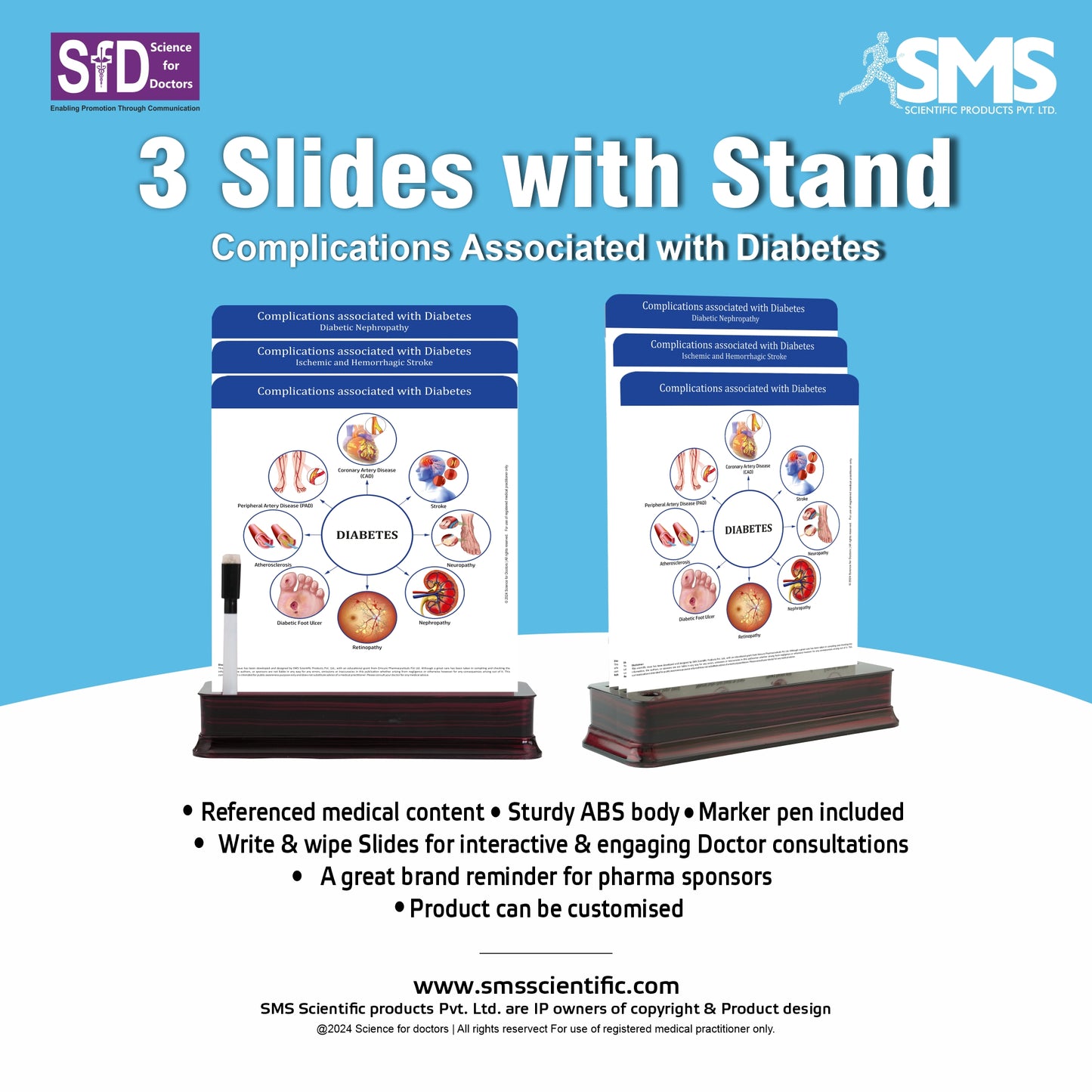 Complications With Diabetes_1: 3 Slides on Stand