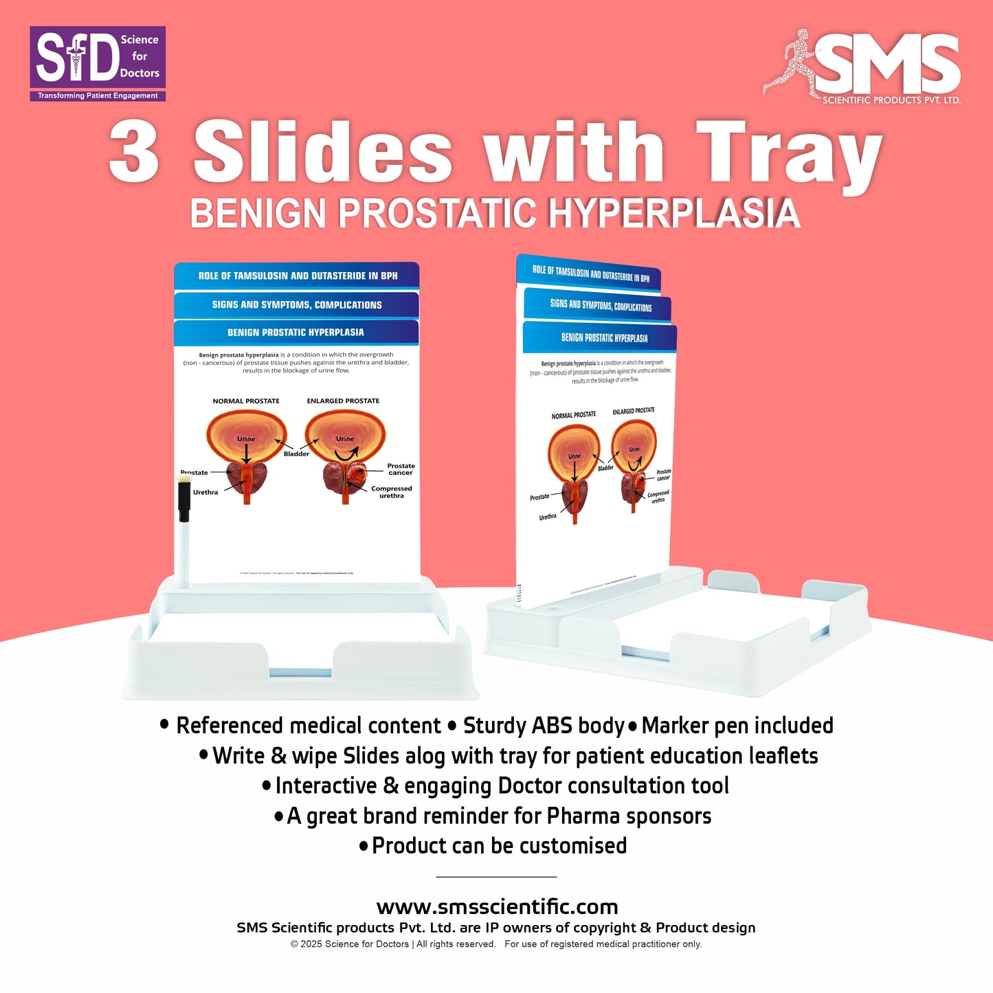 Benign Prostatic Hyperplasia : 3 Slides With Tray