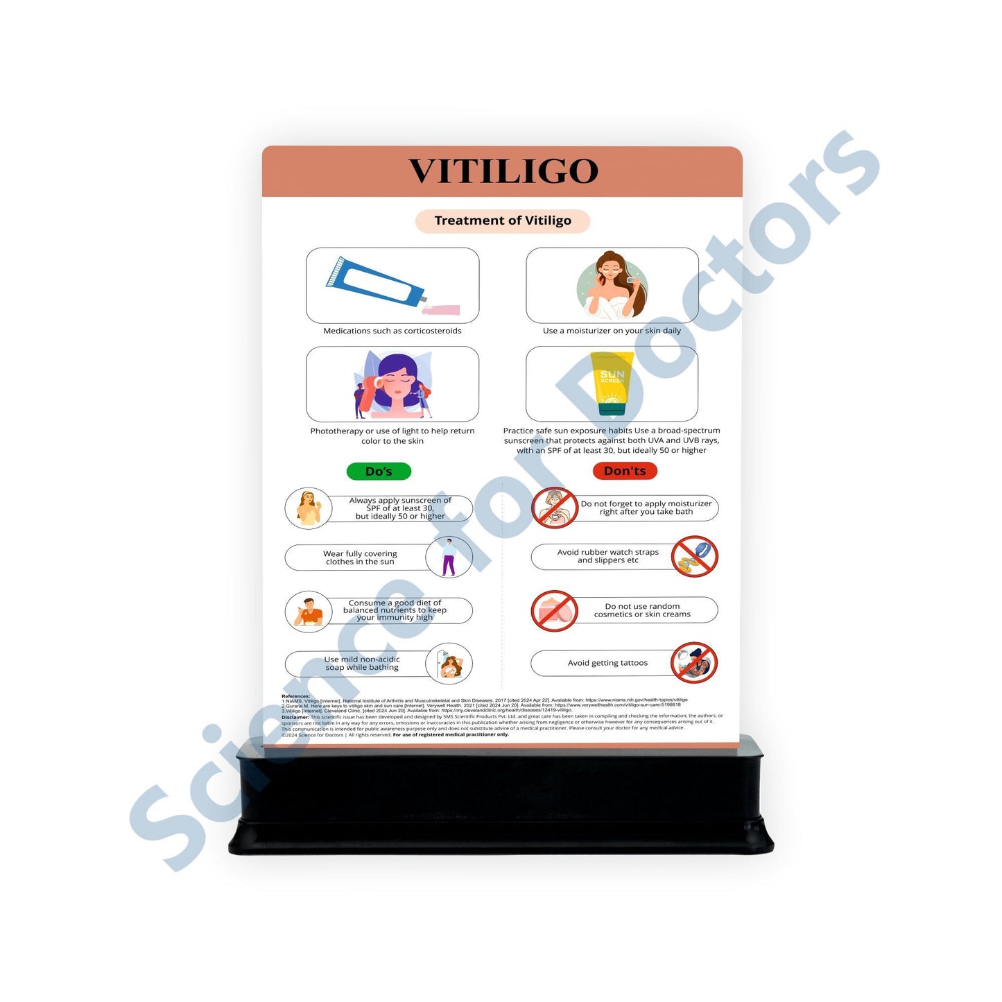Vitiligo: 2 Slides on stand