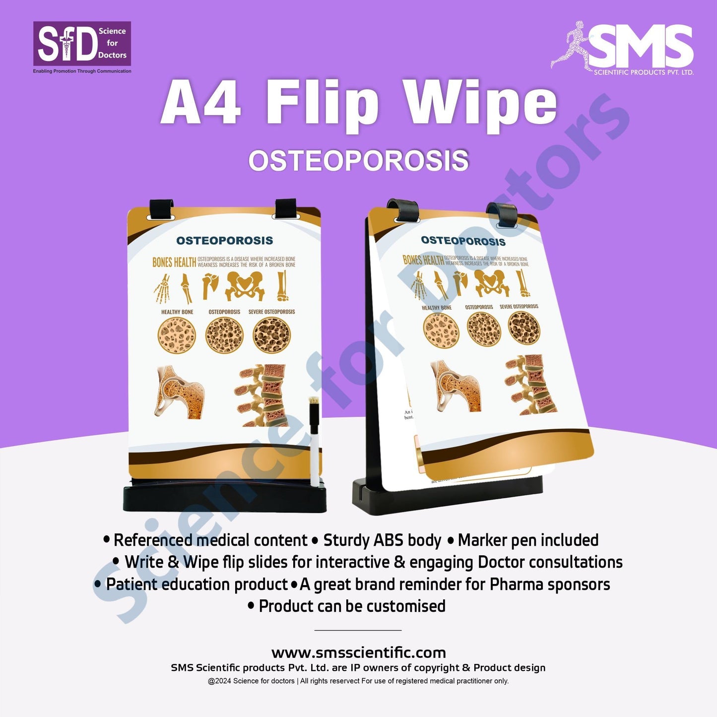 Osteoporosis: A4 Flip Wipe