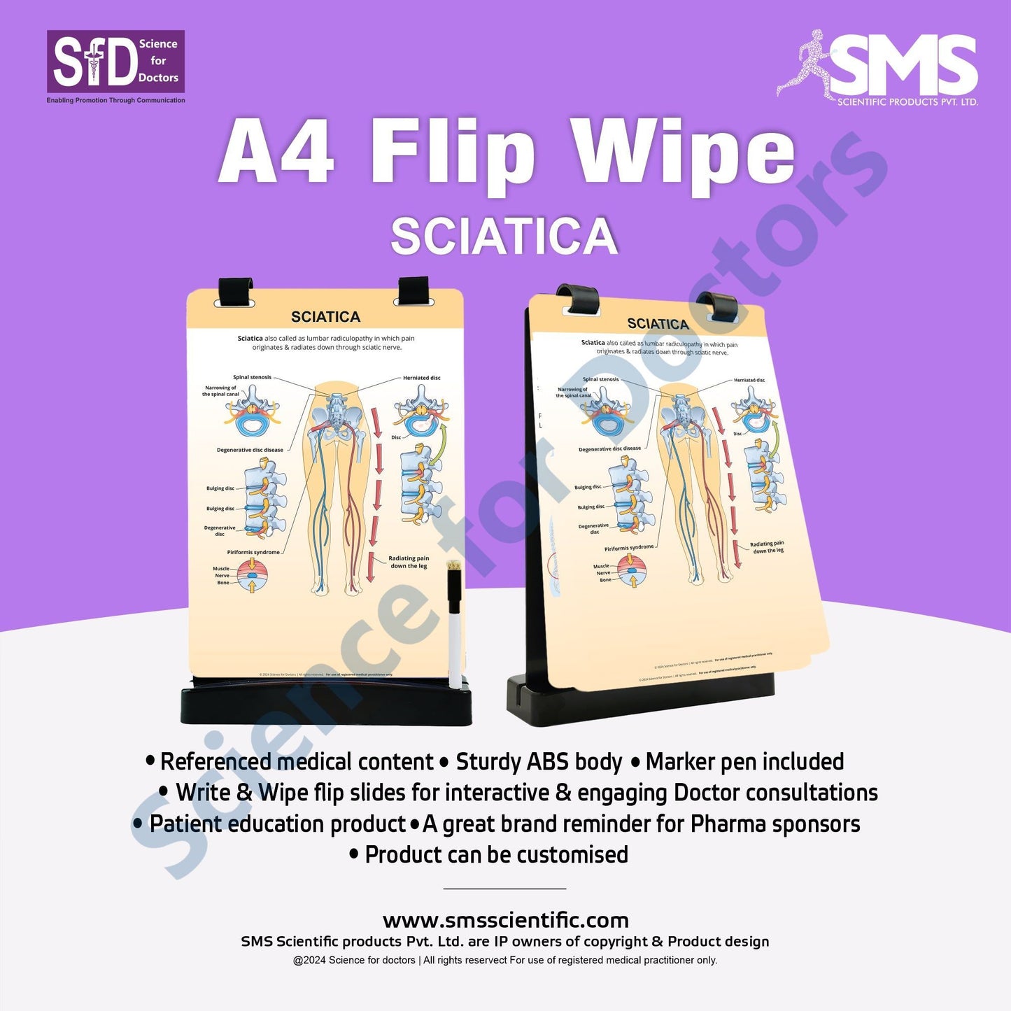 Sciatica: A4 Flip Wipe