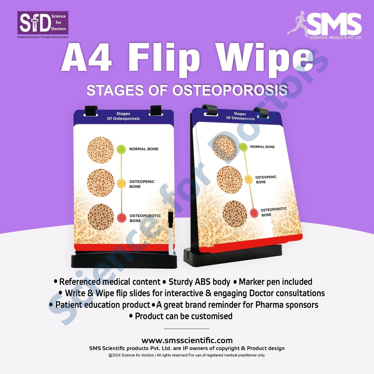 Stages of Osteoporosis: A4 Flip Wipe