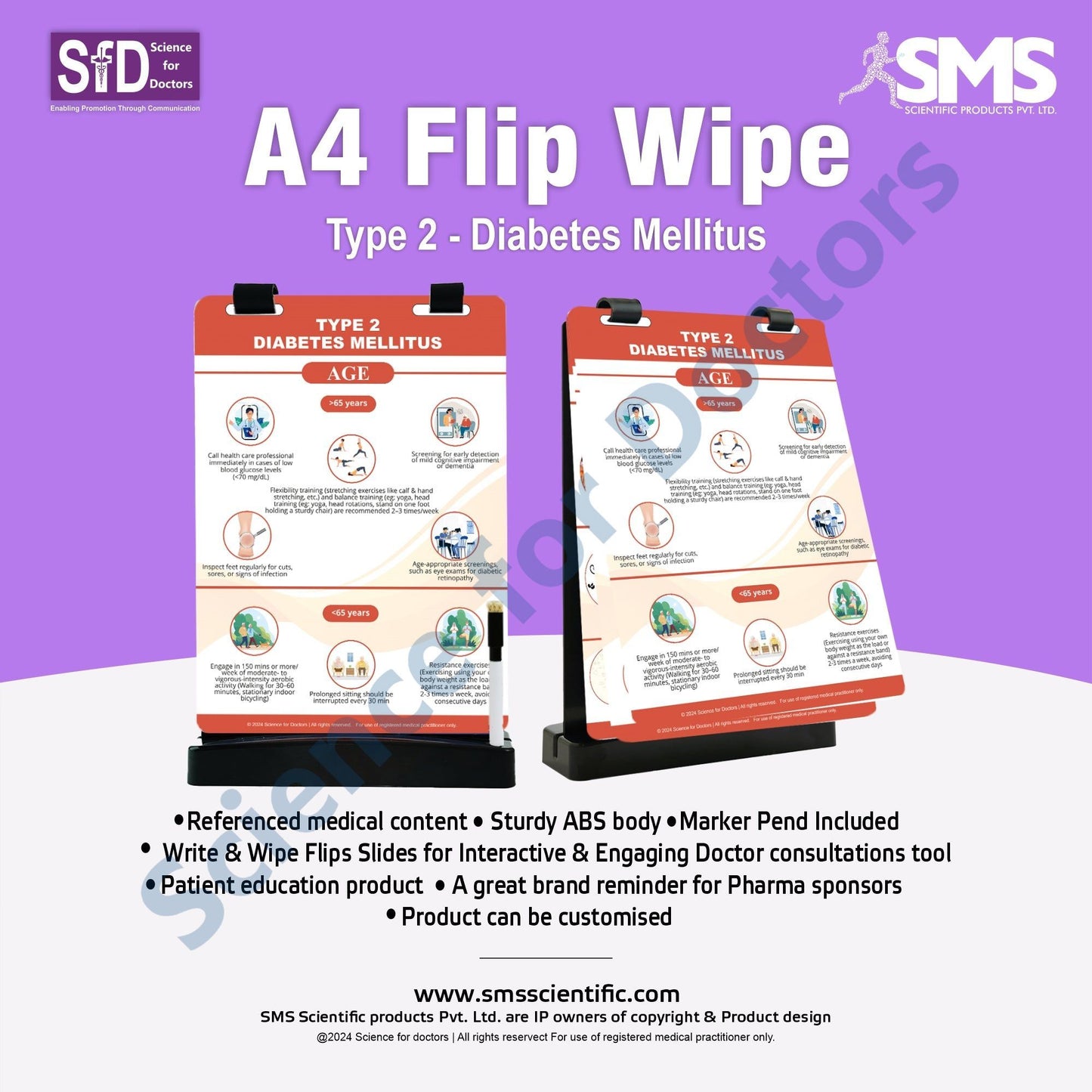 Type 2 - Diabetes Mellitus: A4 Flip Wipe