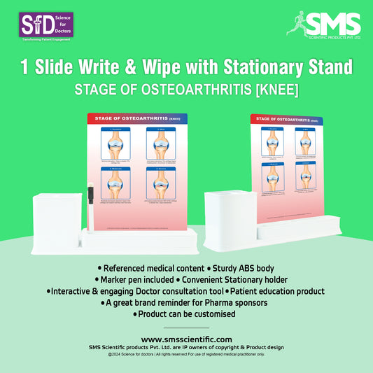 STAGE OF OSTEOARTHRITIS: 1 Slides Write & Wipe with Stationary Stand