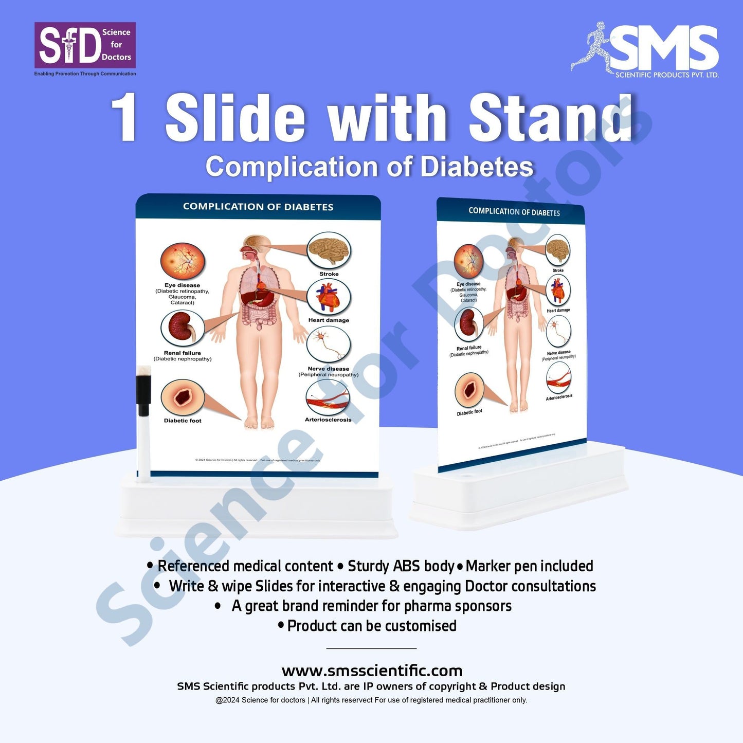 Complication of Diabetes: 1 Slide on stand