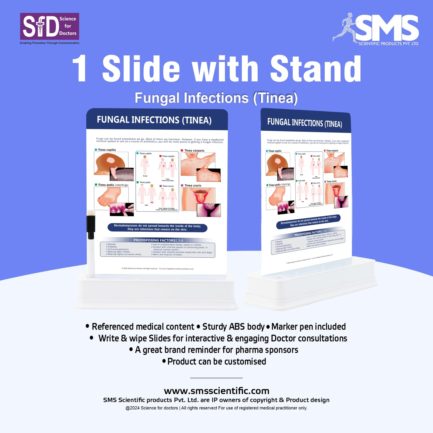 Fungal Infections (Tinea): 1 Slide with Stand