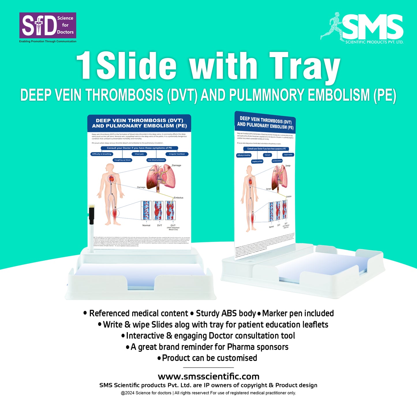 Deep Vein Thrombosis (DVT): 1 Slide with Patient Leaflet Tray