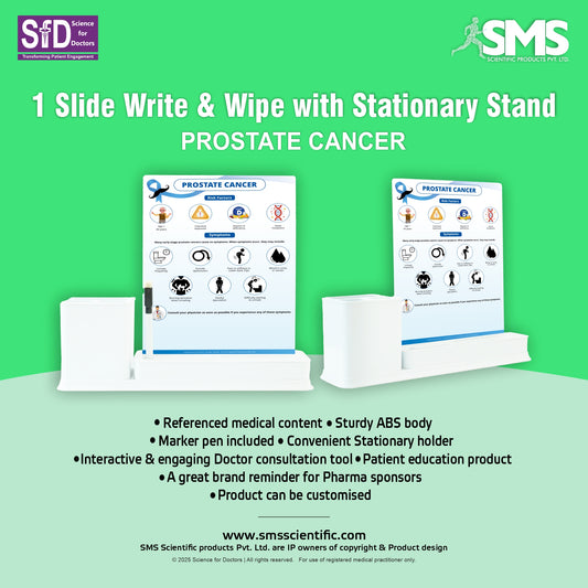 Prostate Cancer: 1 Slides Write & Wipe with Stationary Stand