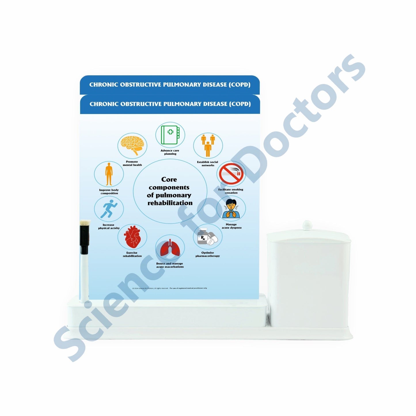 Chronic Obstructive Pulmonary Disease (COPD):2 Slide Write Wipe With Utility Container