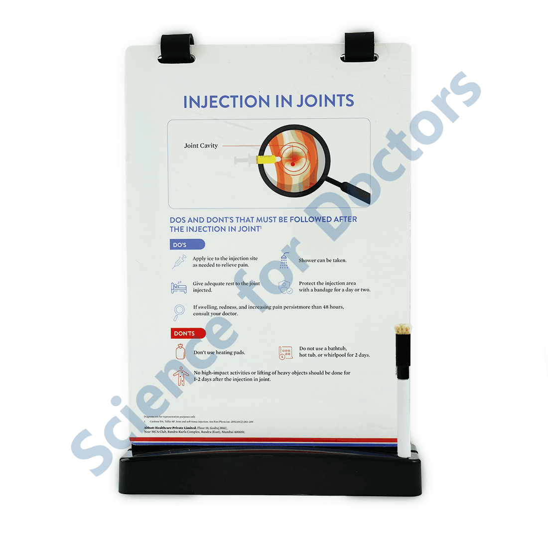 Injection in Joints: A4 Flip Wipe