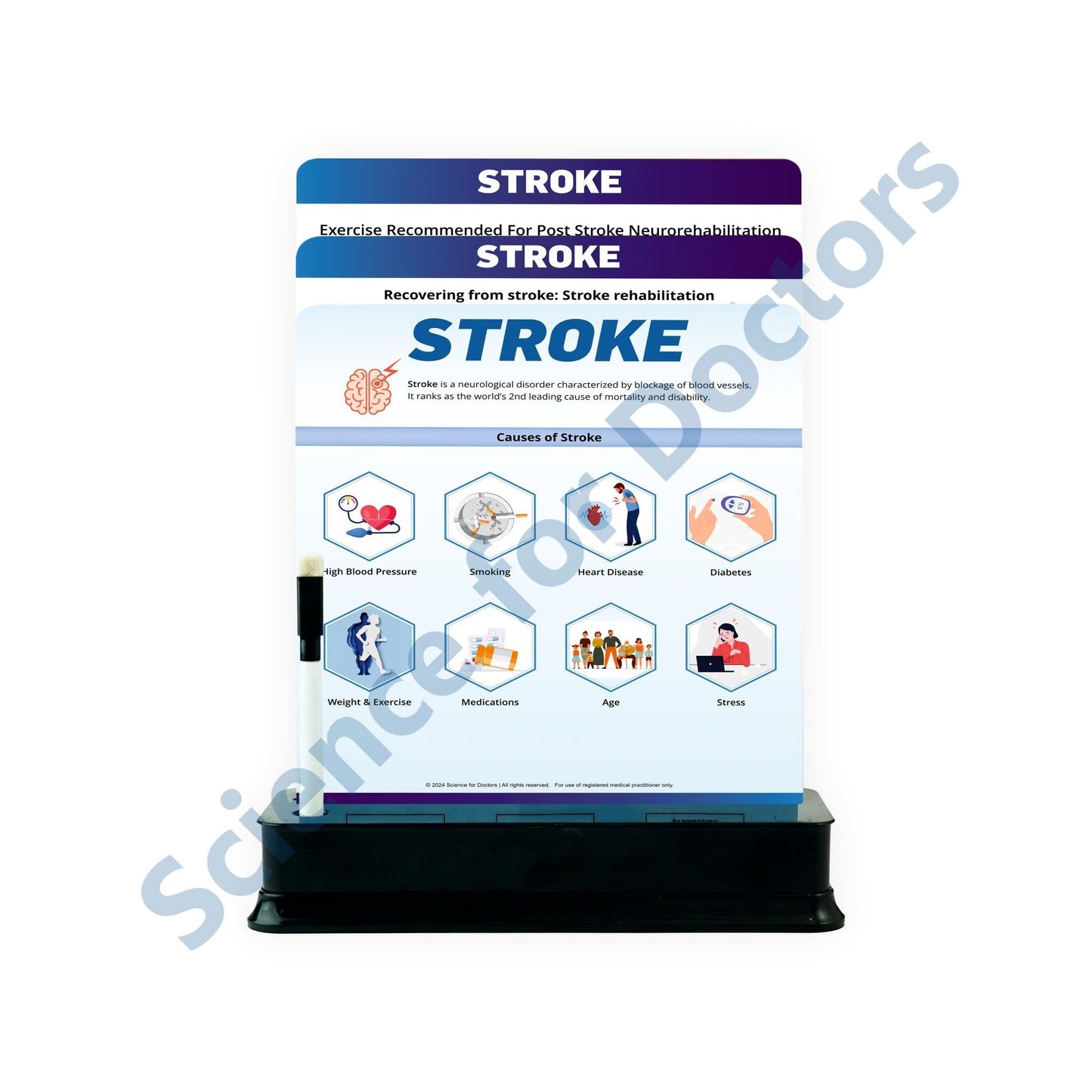 Stroke: 3 Slides on Stand