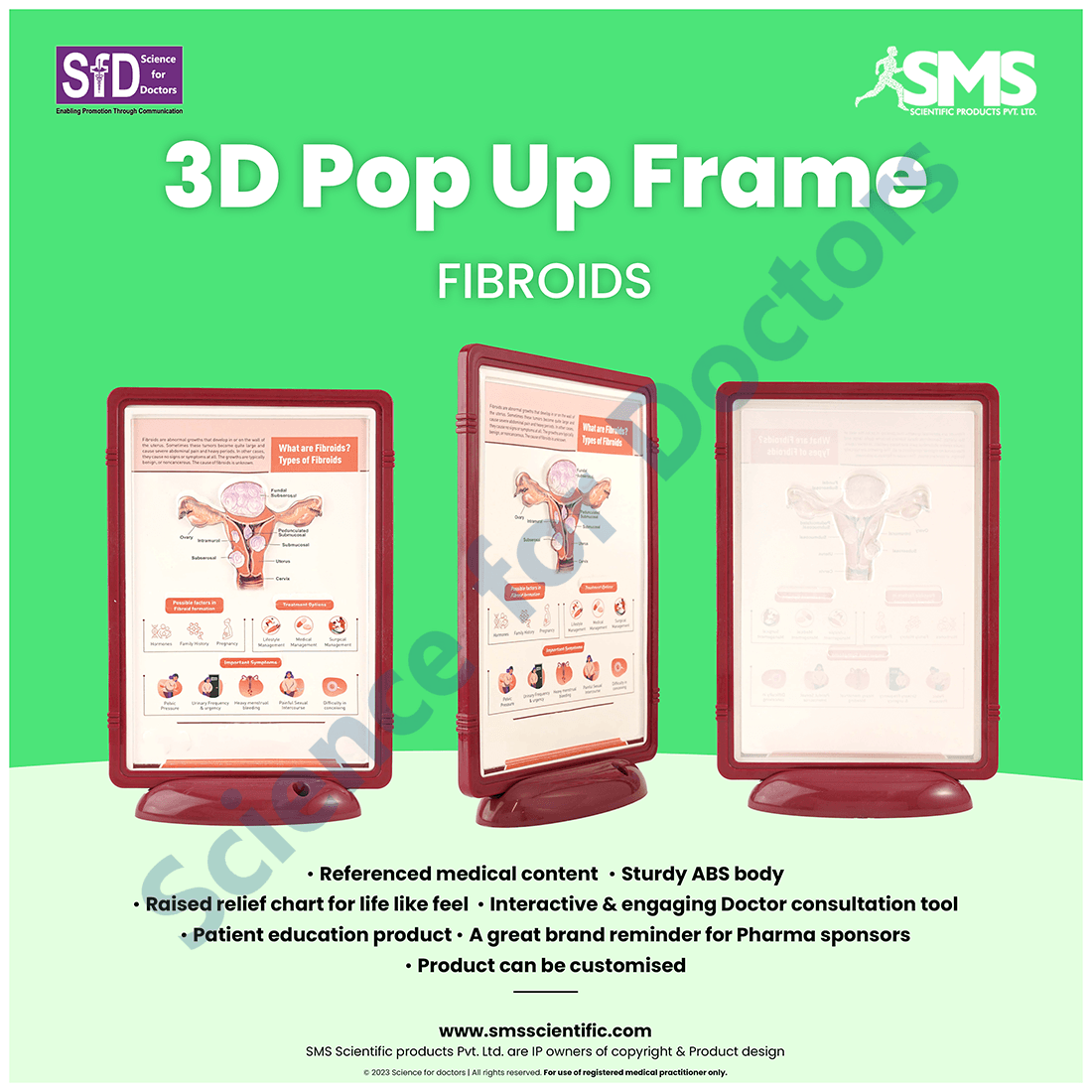 Fibroids: 3D Pop Up Frame* (MOQ 300)