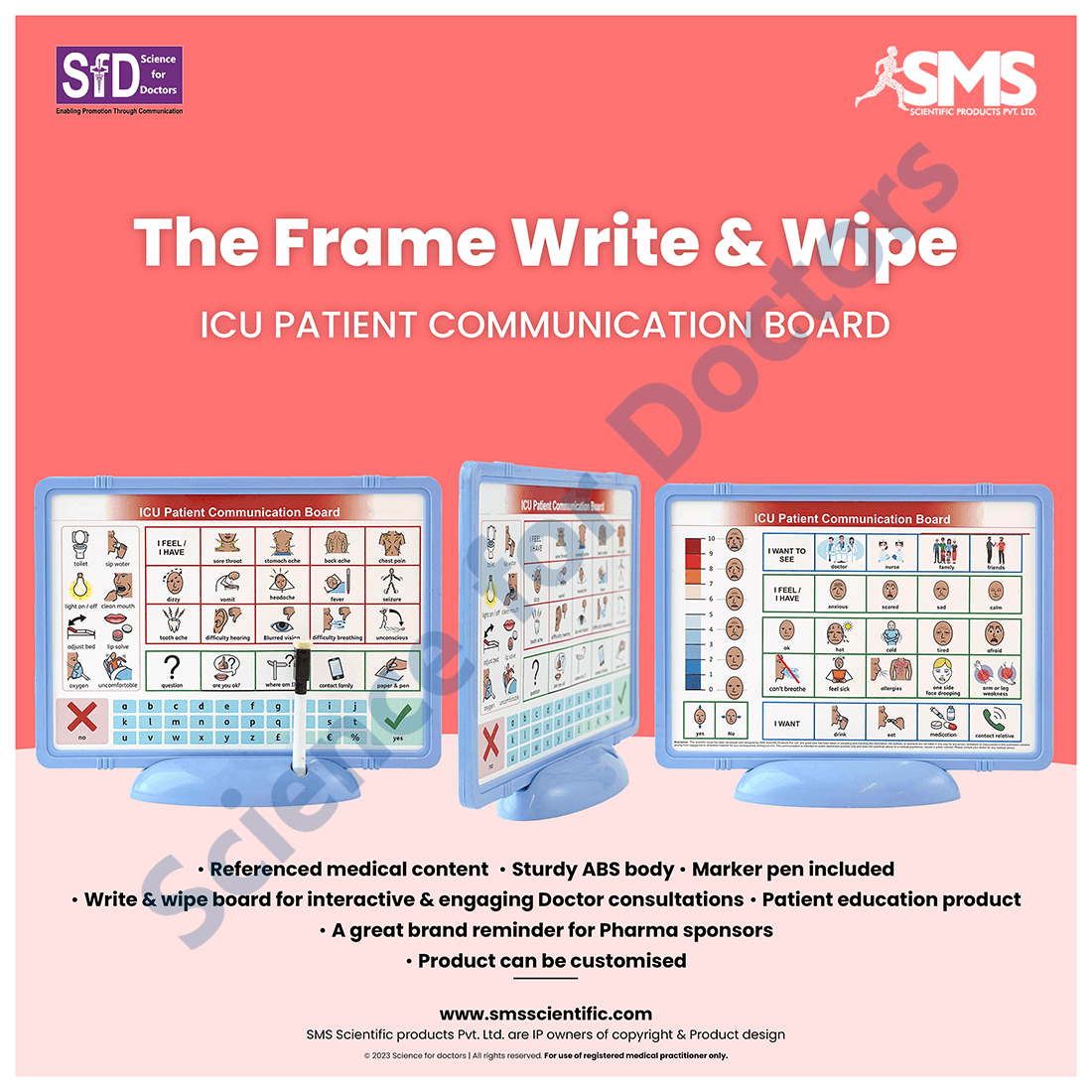 ICU Patient Communication Board: The Frame Write and Wipe