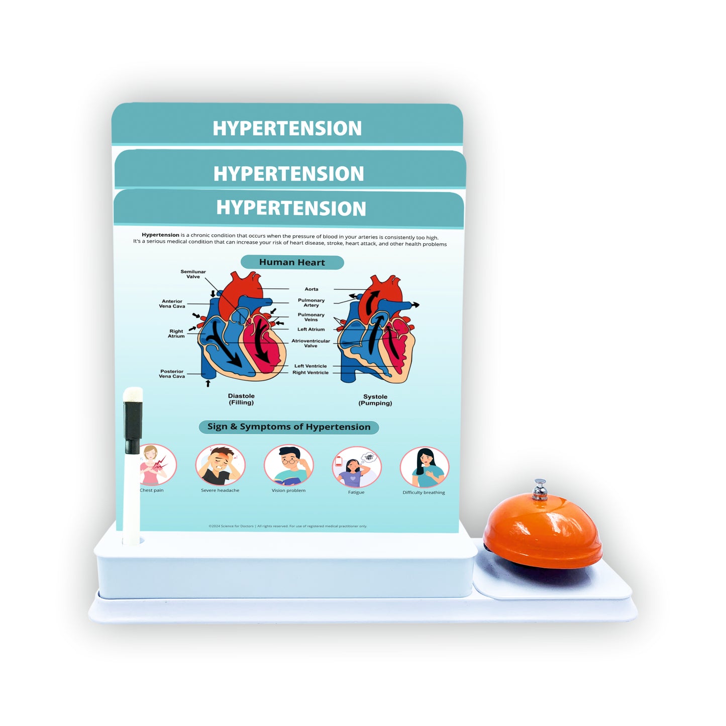 3 Slides Write & Wipe with Calling Bell - Hypertension