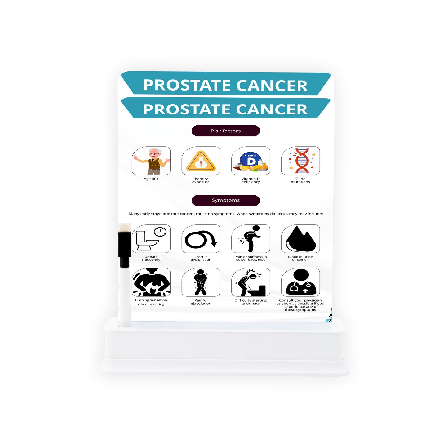 Prostate Cancer_1: 2 Slides With Stand