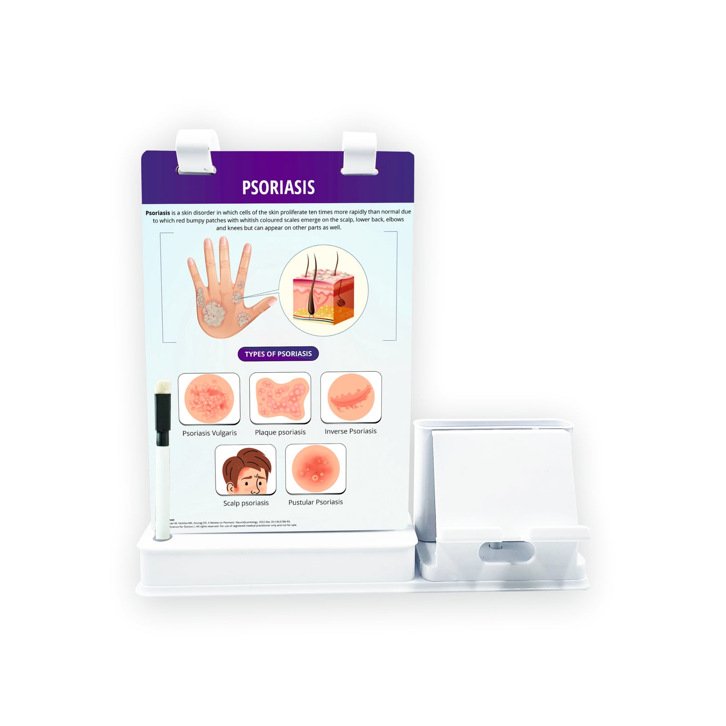 Smart -A5 Flip wipe With Mobile and Chit Pad Stand  - PSORIASIS