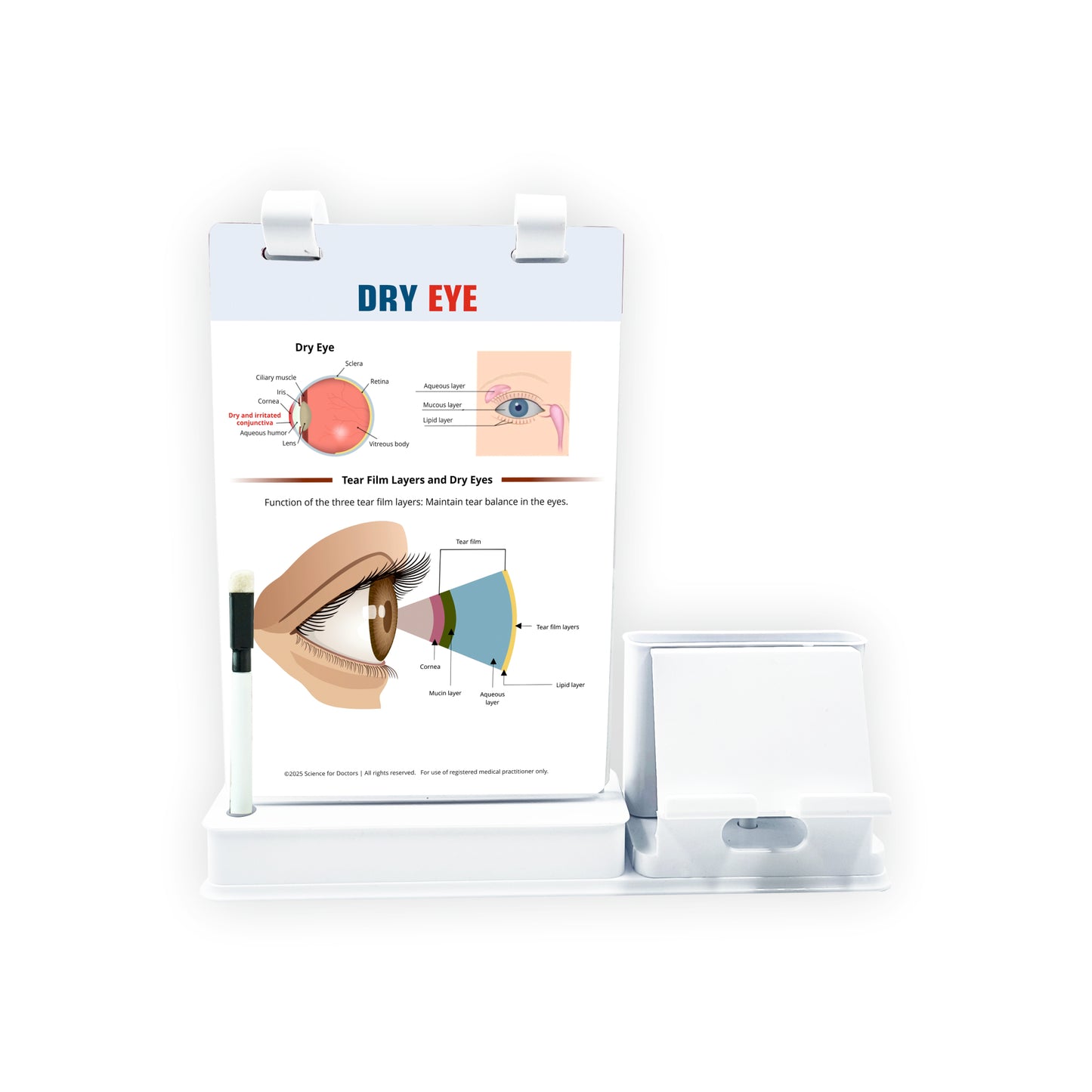 Smart - A5 Flip wipe With Mobile and Chit Pad Stand  - Dry Eye